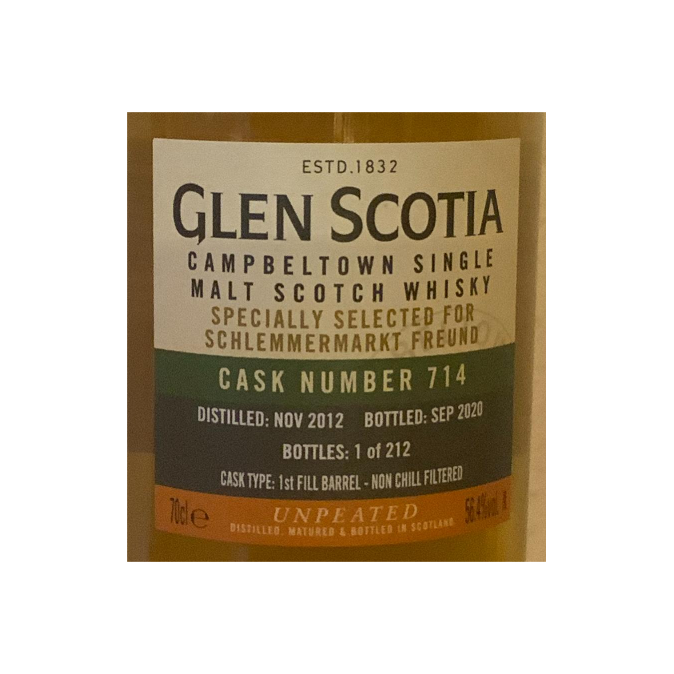 Glen Scotia Limited Edition 2012 Single Malt Whisky