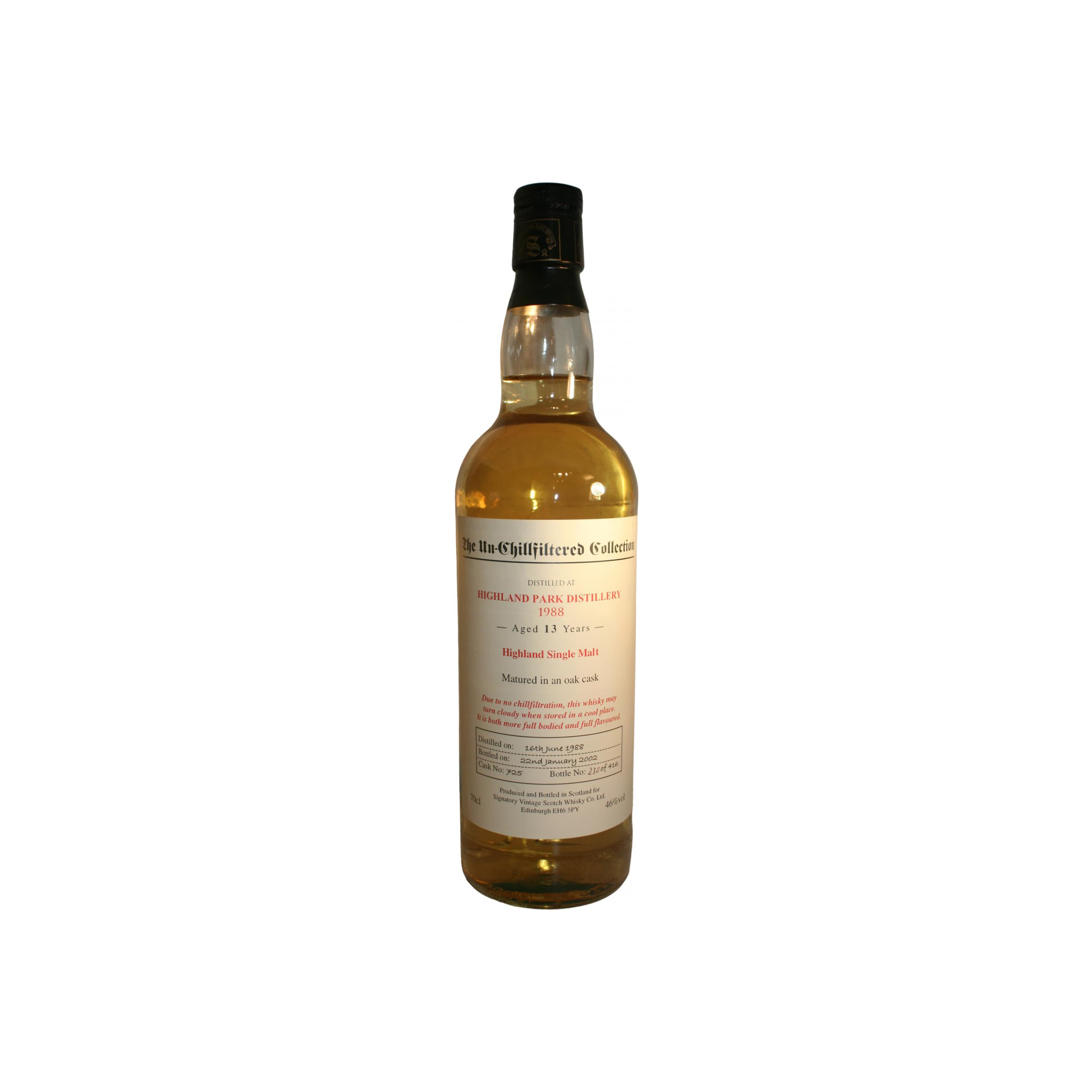 Highland Park The Un-Chillfiltered Collection 1988 13 Years Single Malt Whisky