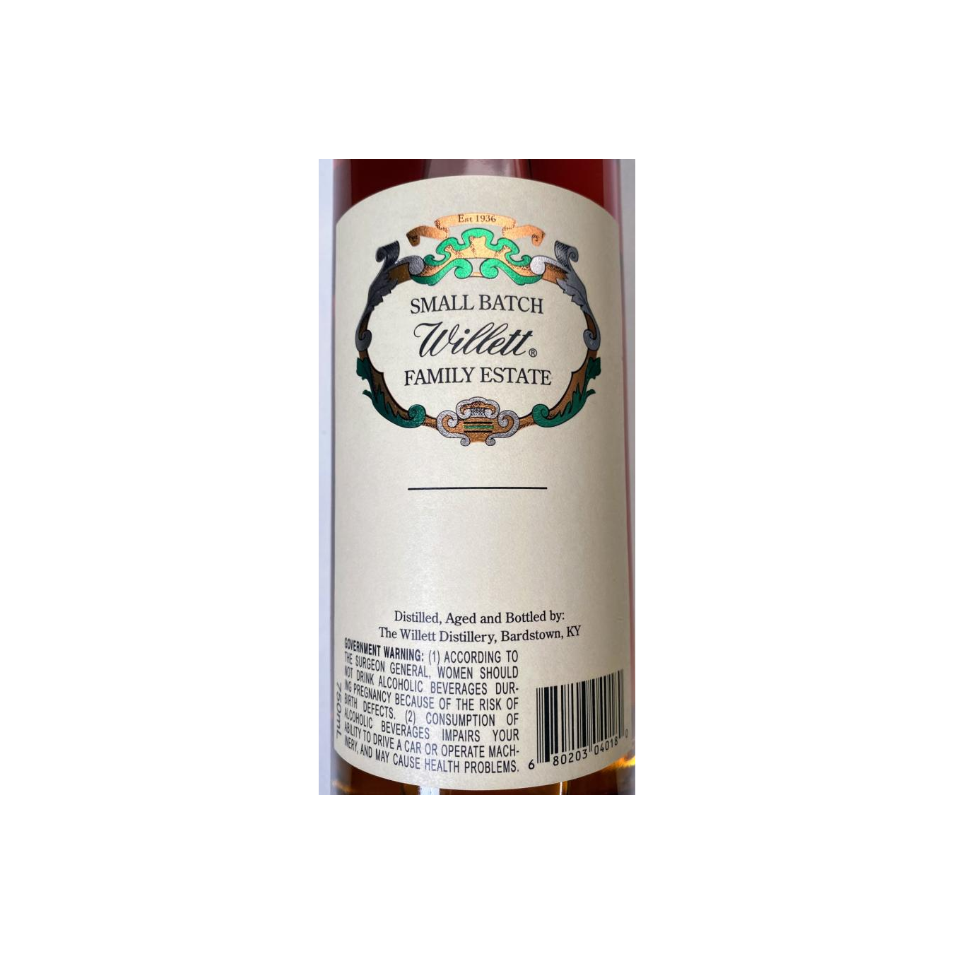 Willett 4 Years Rye Whisky 3