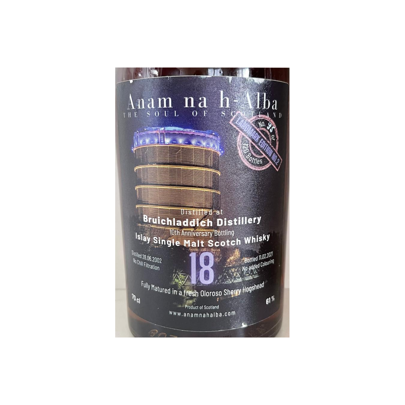 Bruichladdich 2002 18 Years Single Malt Whisky 3