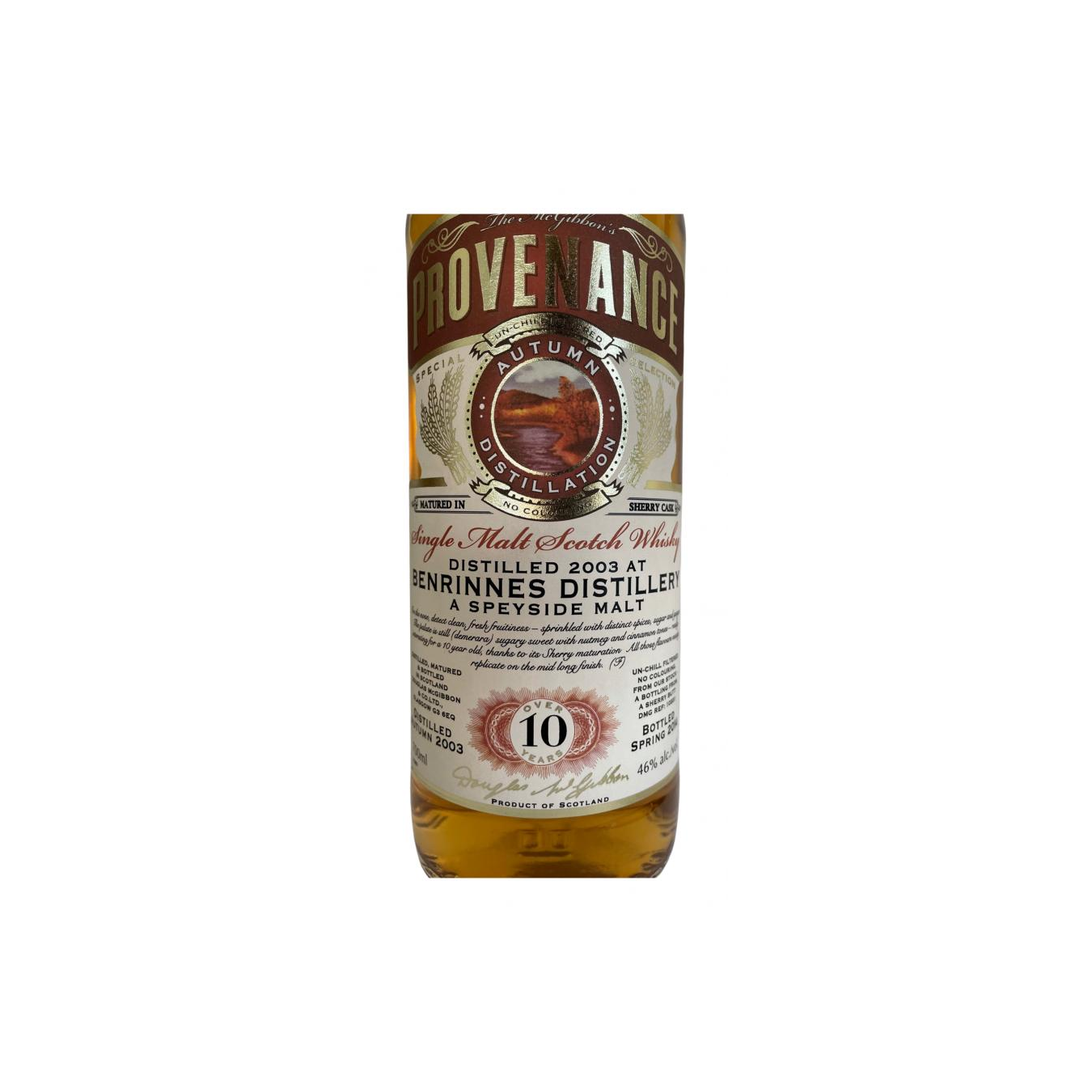 Benrinnes McGibbon's Provenance 2003 10 Years Single Malt Whisky 2