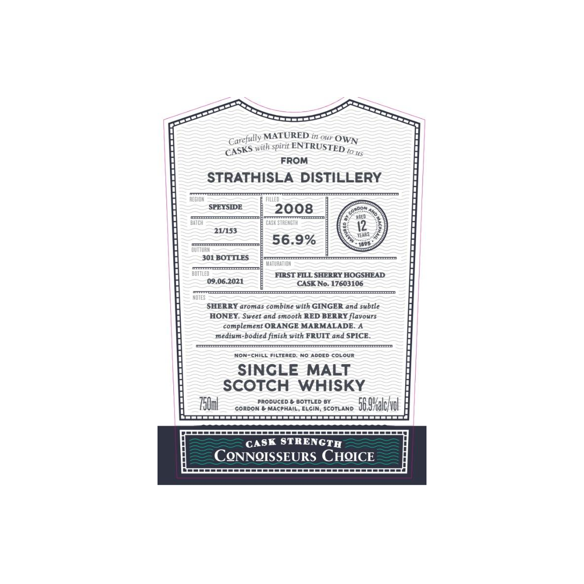 Strathisla Connoisseurs Choice - Cask Strength 2008 12 Years Single Malt Whisky 2