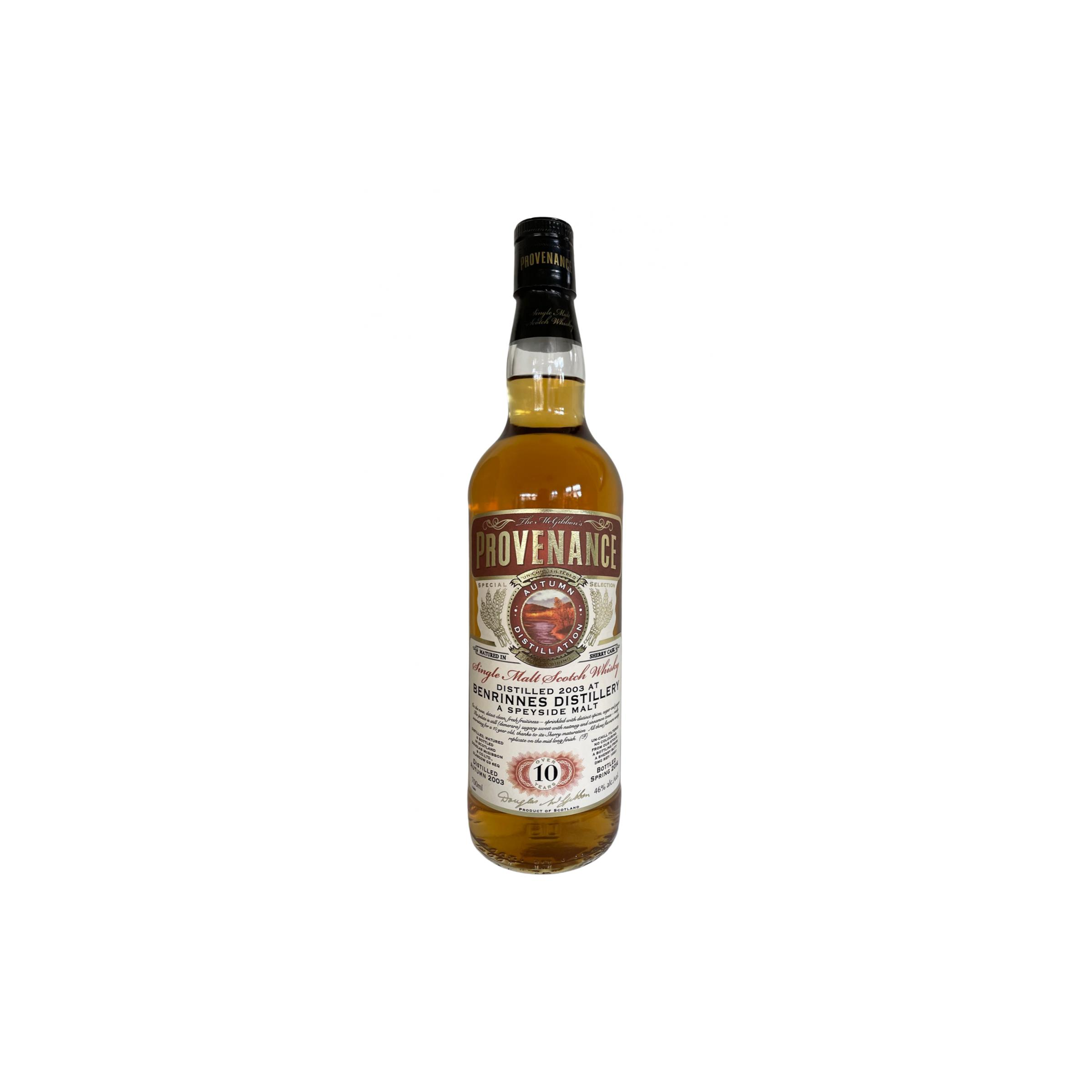 Benrinnes McGibbon's Provenance 2003 10 Years Single Malt Whisky