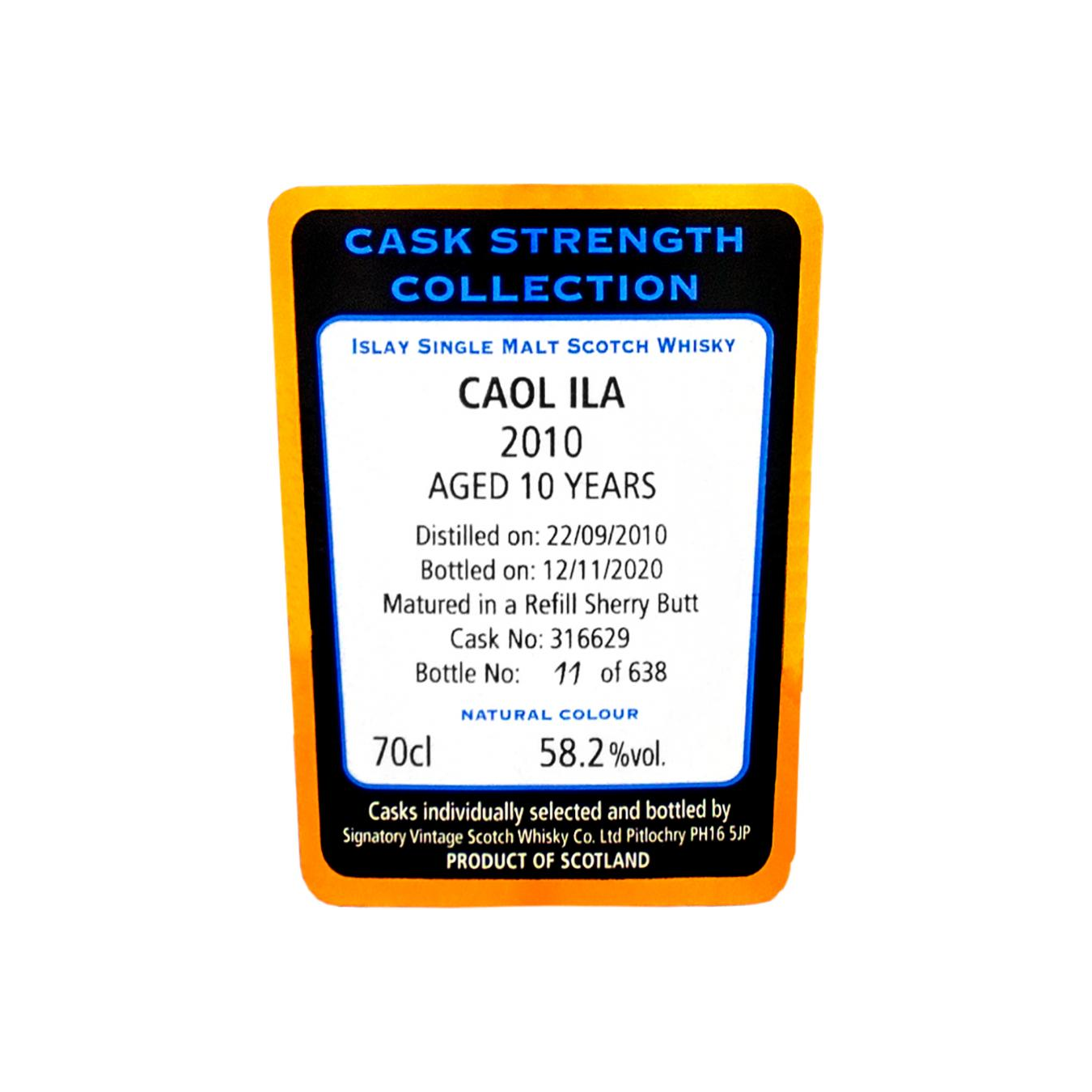 Caol Ila Cask Strength Collection 2010 10 Years Single Malt Whisky 3