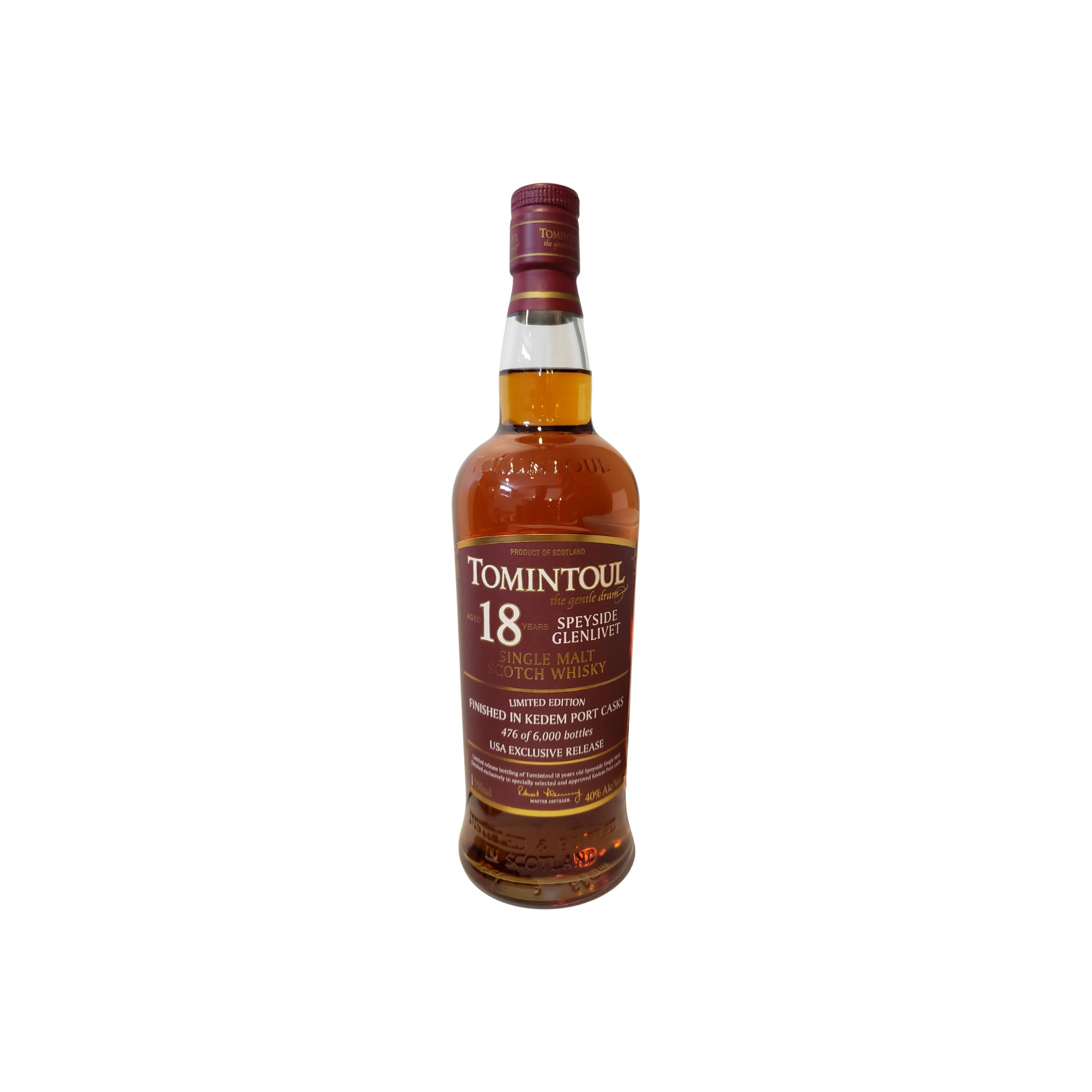 Tomintoul Limited Edition 18 Years Single Malt Whisky
