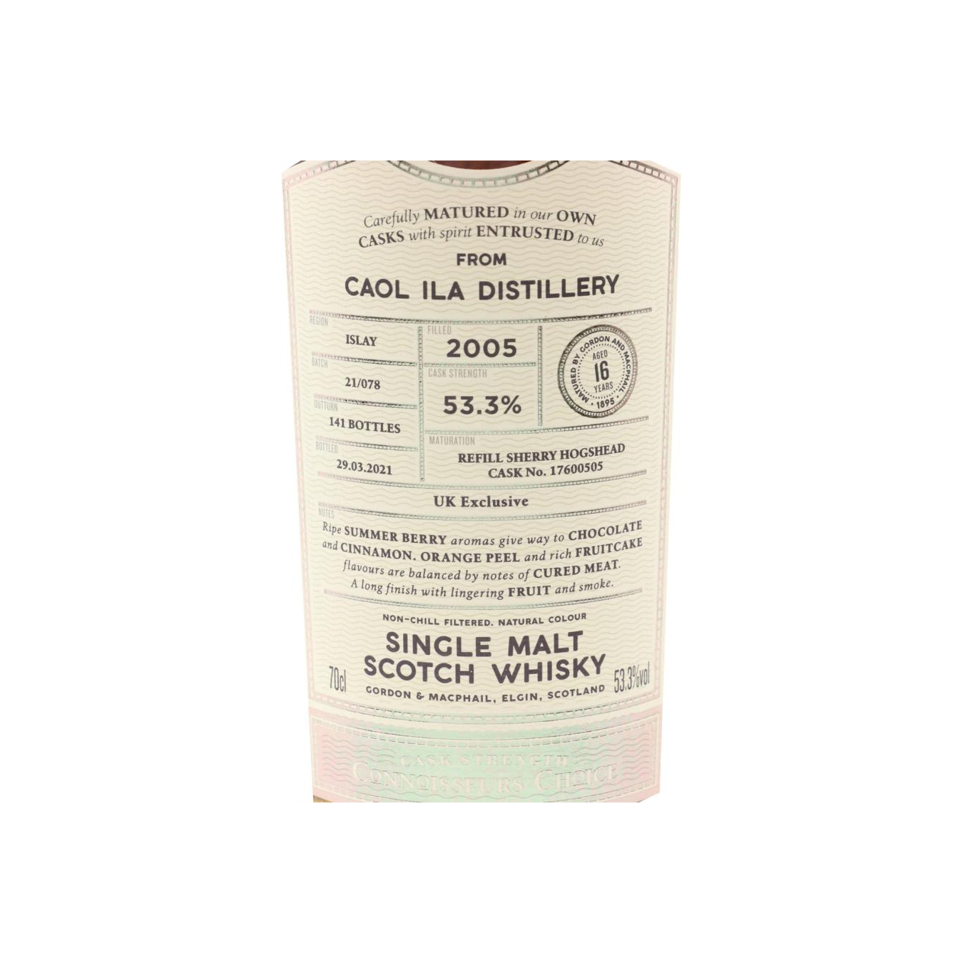 Caol Ila Connoisseurs Choice - Cask Strength 2005 16 Years Single Malt Whisky 3