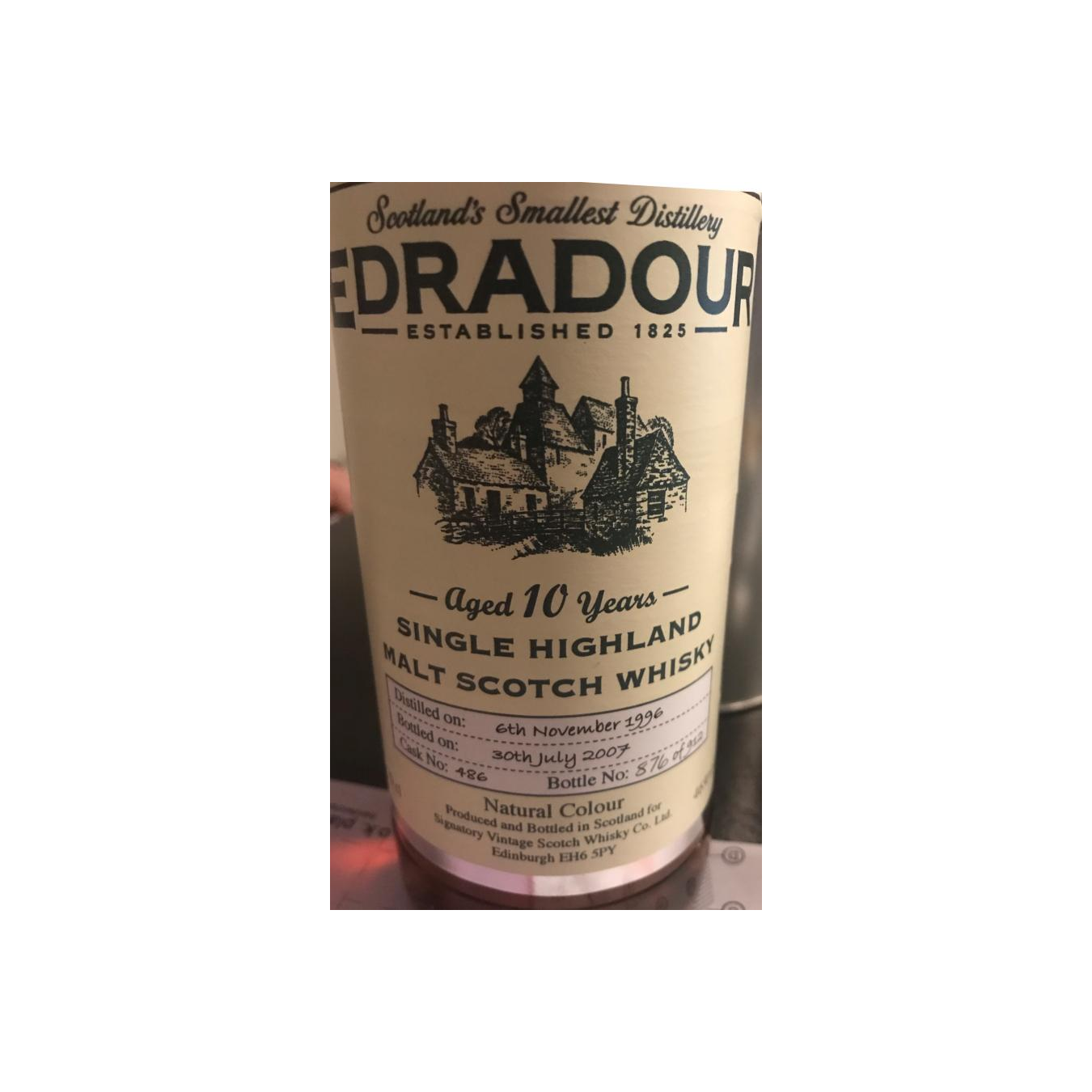 Edradour The Un-Chillfiltered Collection 1996 10 Years Single Malt Whisky