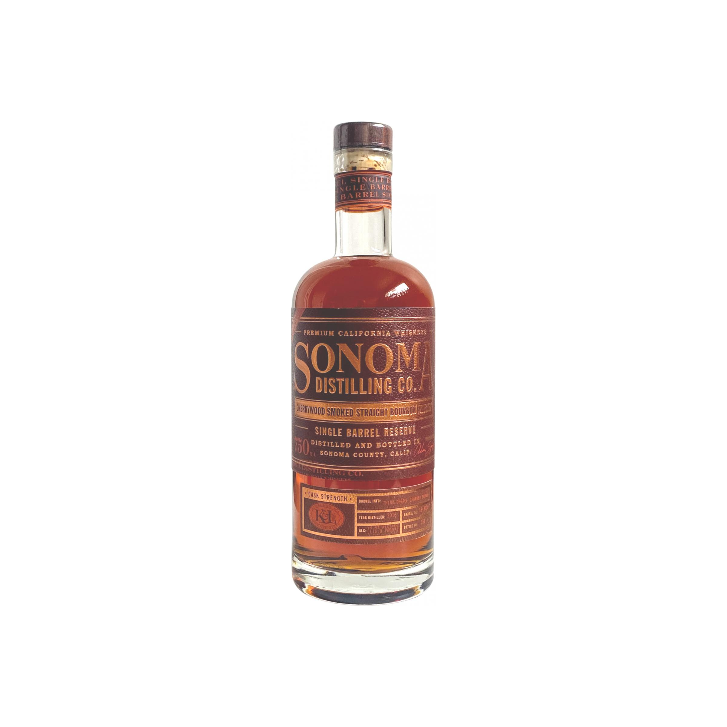 Sonoma County Cherrywood smoked Straight Bourbon Whiskey