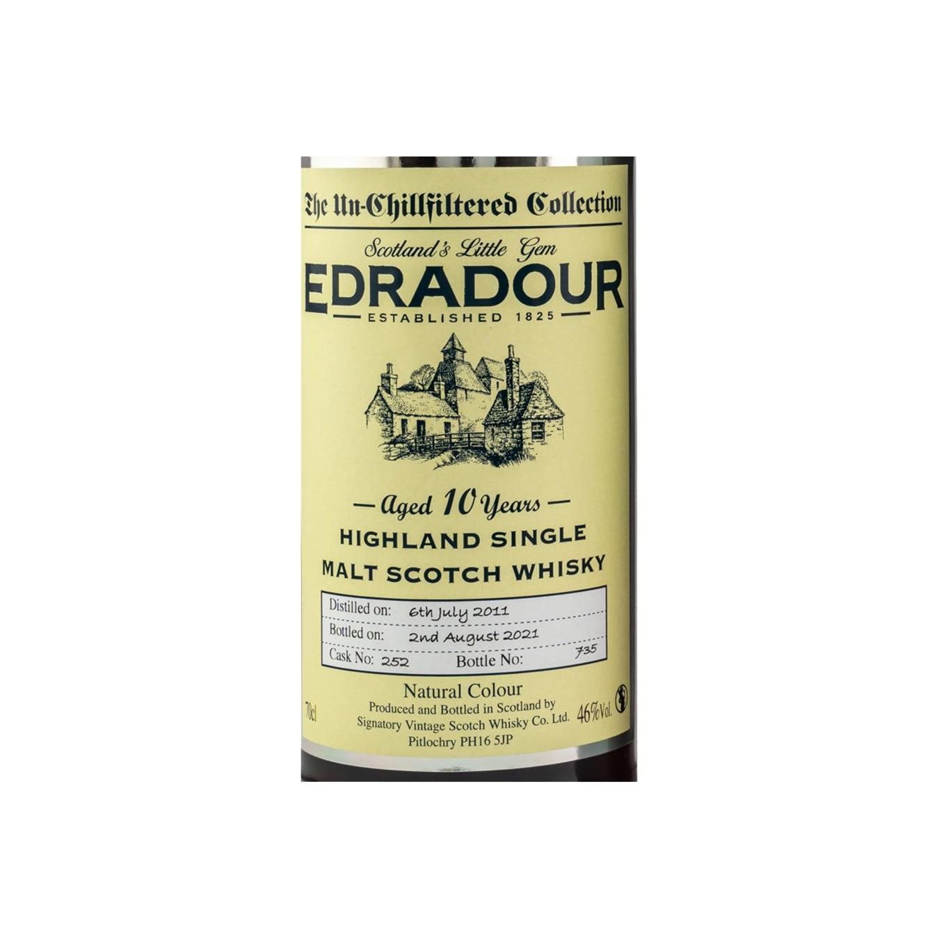 Edradour The Un-Chillfiltered Collection 2011 10 Years Single Malt Whisky 2