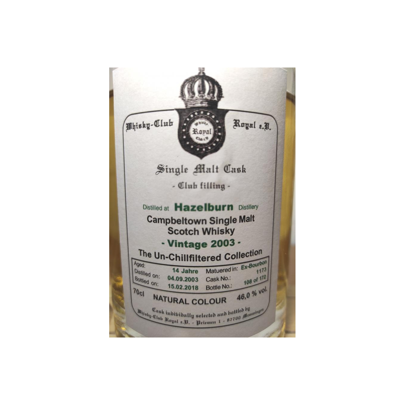 Springbank 2003 14 Years Single Malt Whisky
