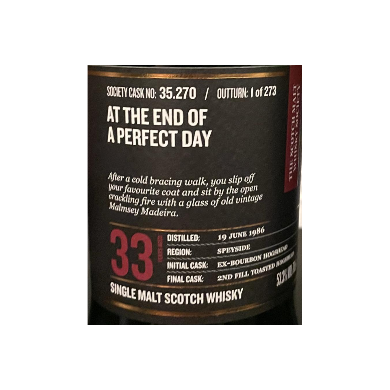 Glen Moray 1986 33 Years Single Malt Whisky