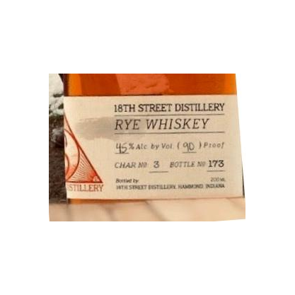 18th Street Distillery Rye Whiskey