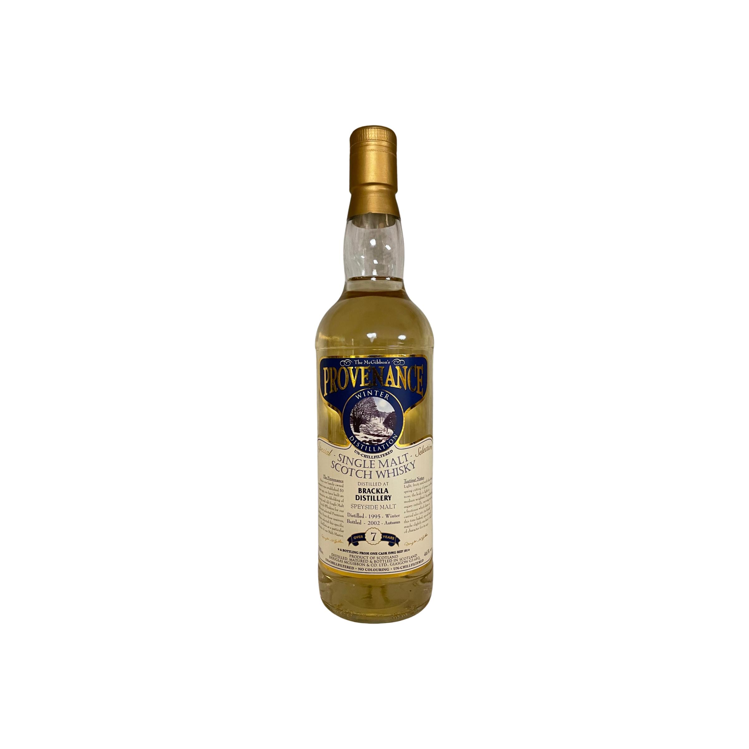 Royal Brackla McGibbon's Provenance 1995 7 Years Single Malt Whisky