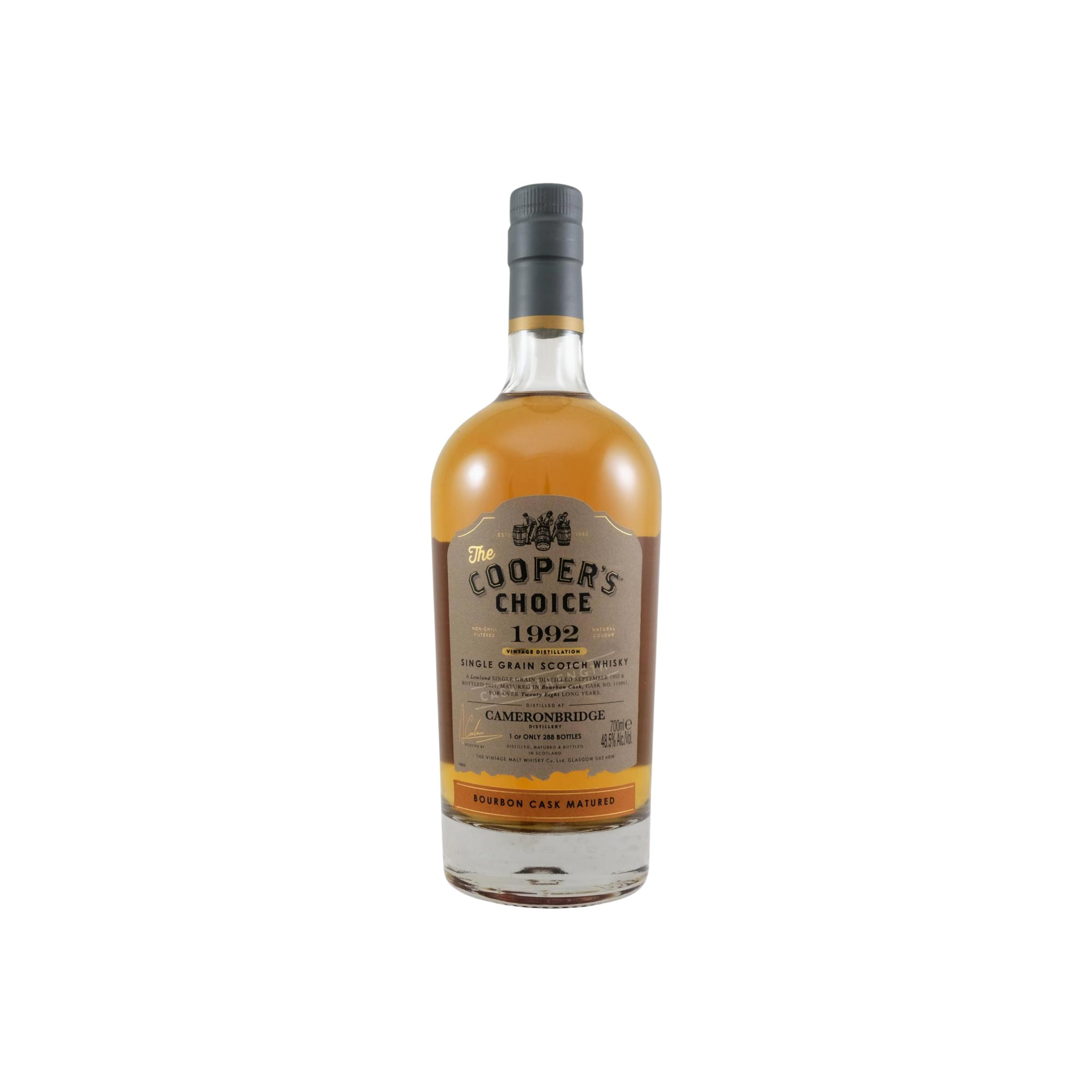 Cameronbridge The Cooper's Choice 1992 28 Years Single Grain Whisky
