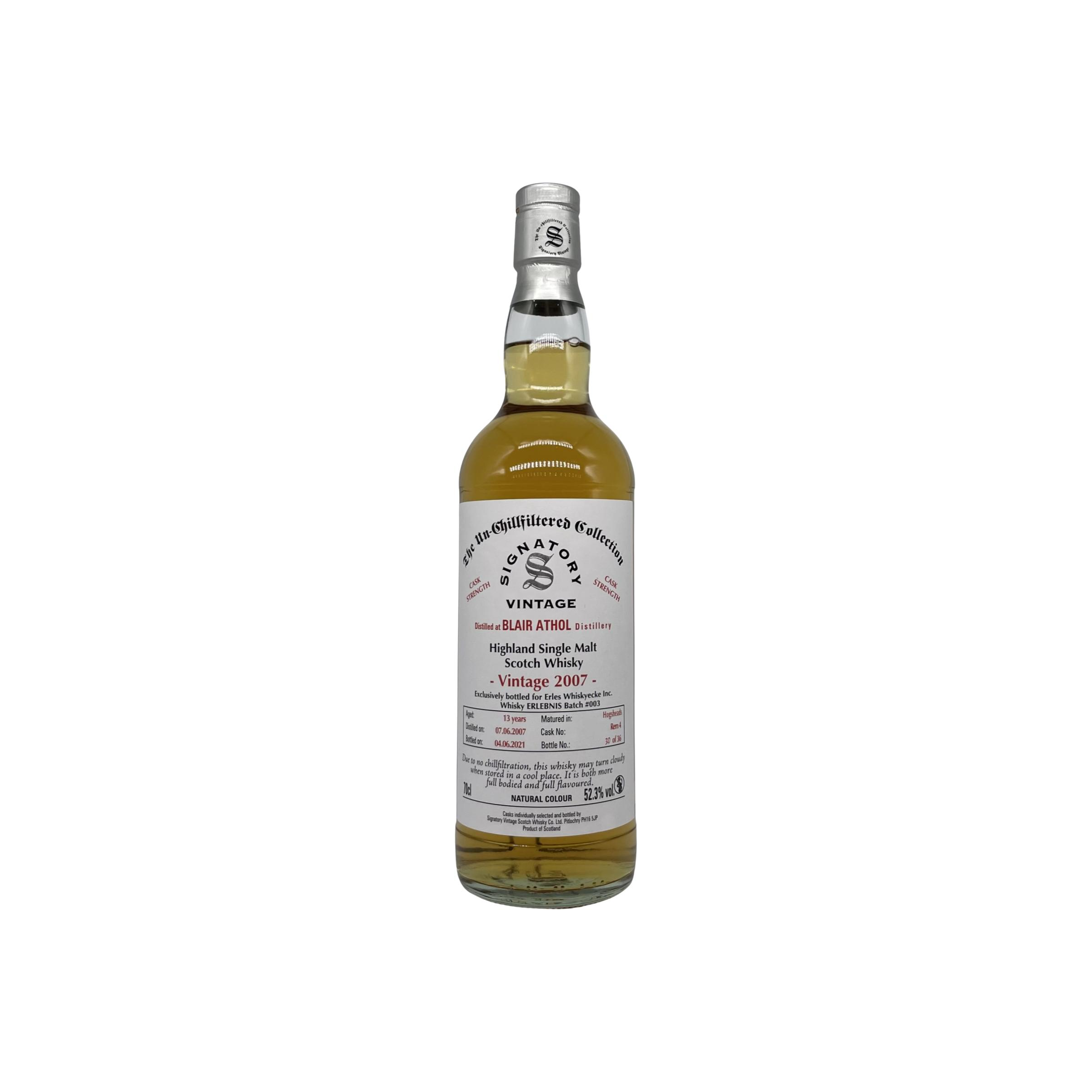 Blair Athol The Un-Chillfiltered Collection 2007 13 Years Single Malt Whisky