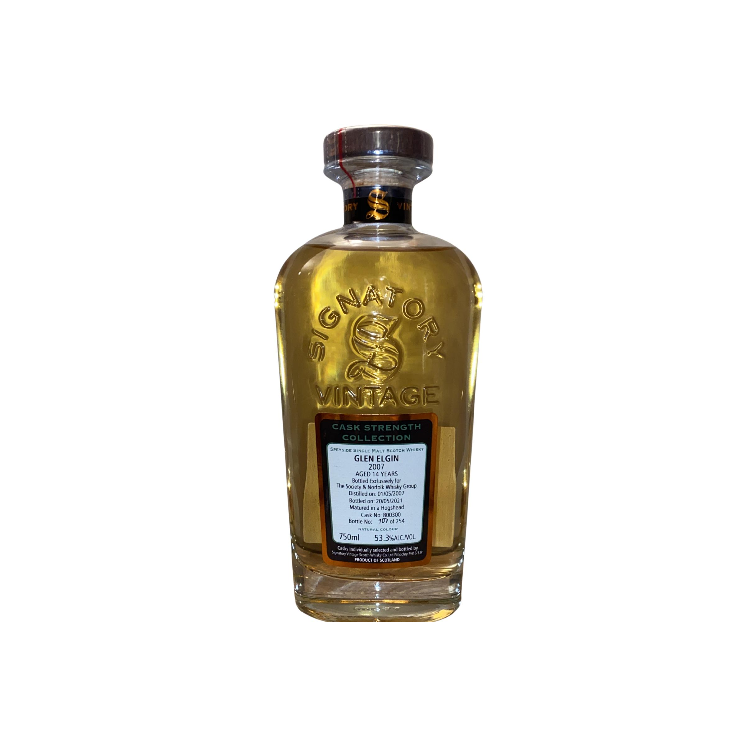 Glen Elgin Cask Strength Collection 2007 14 Years Single Malt Whisky