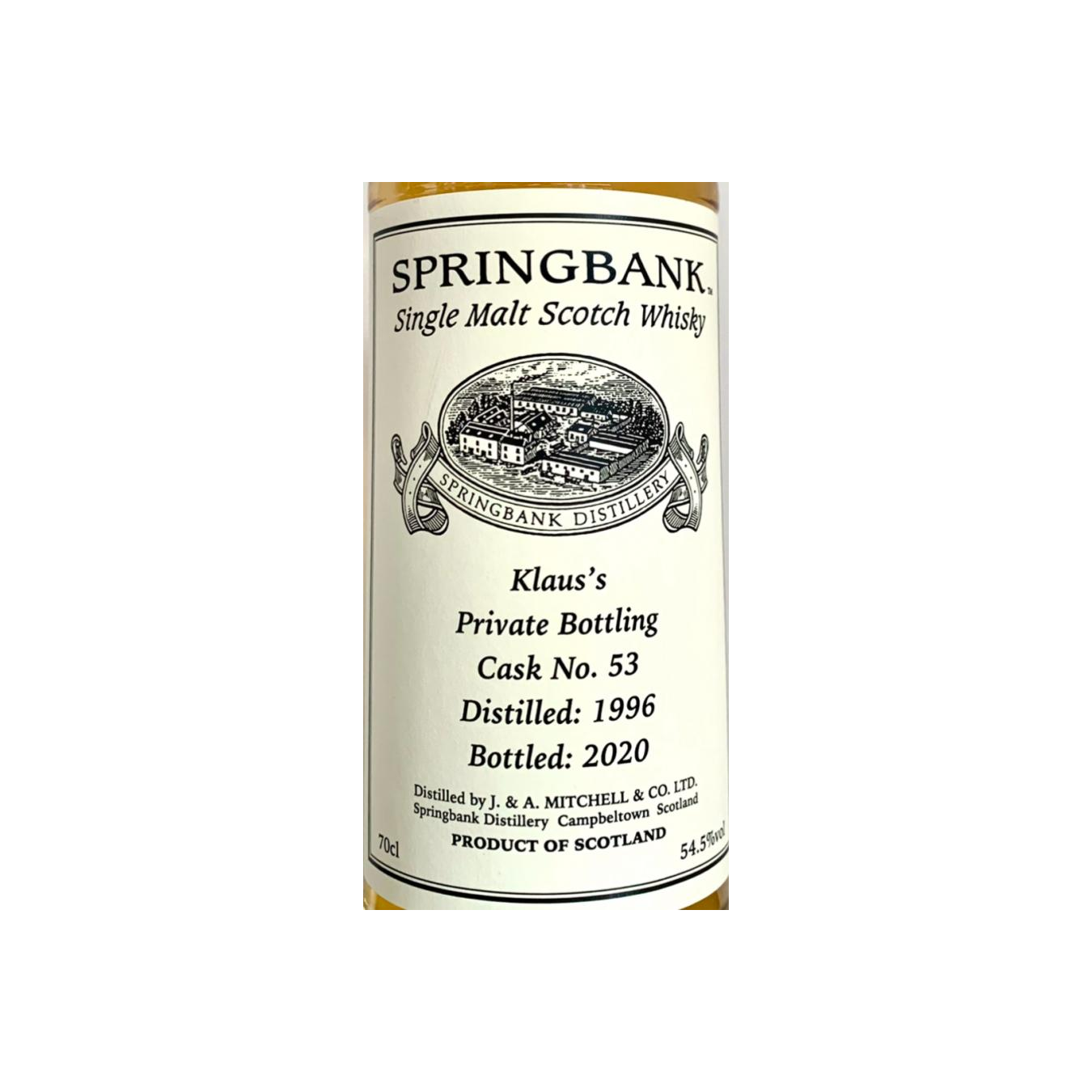 Springbank 1996 Single Malt Whisky