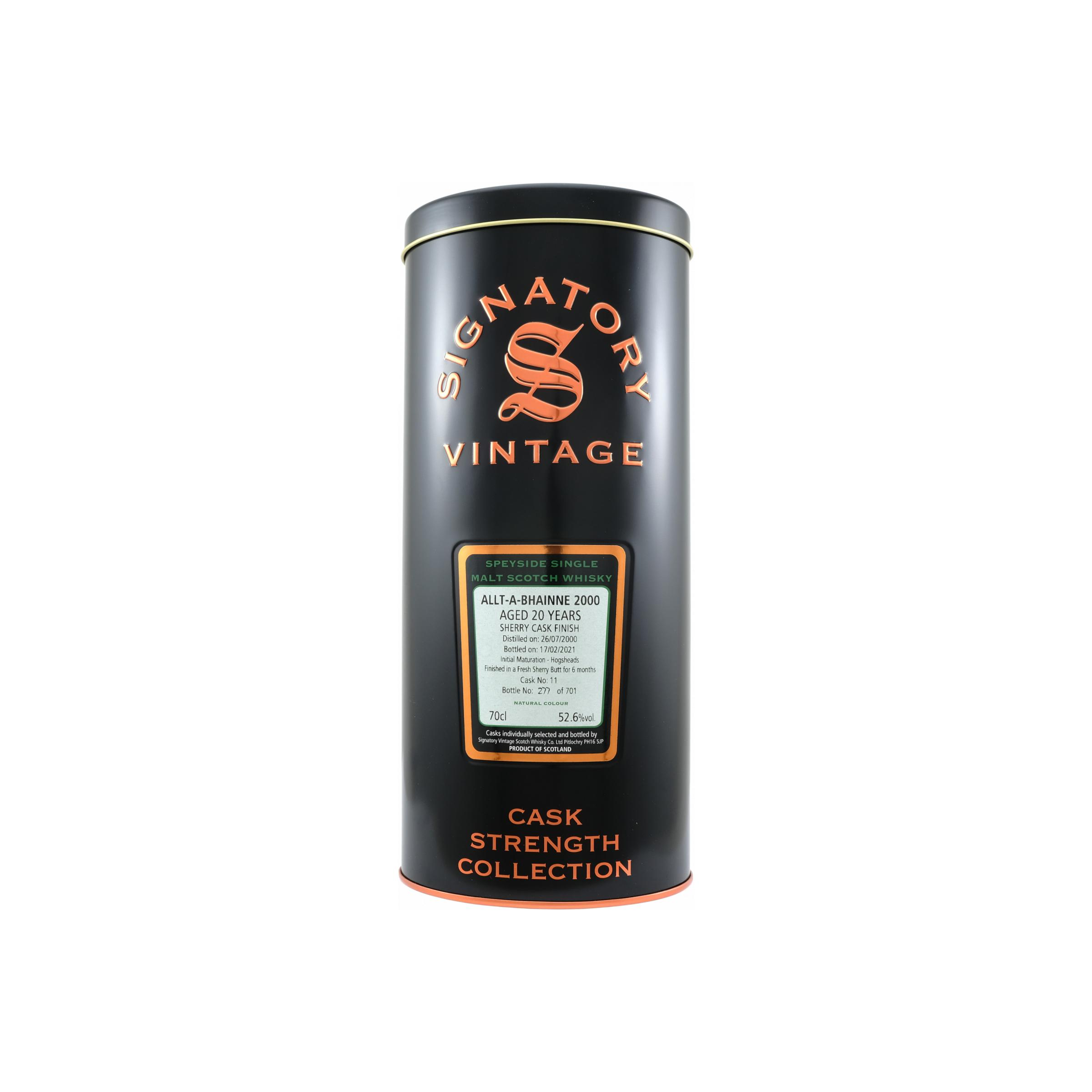Allt-A-Bhainne Cask Strength Collection 2000 20 Years Single Malt Whisky 2
