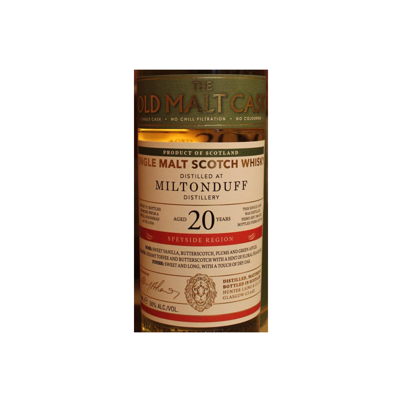 Miltonduff 1995 20 Years Single Malt Whisky