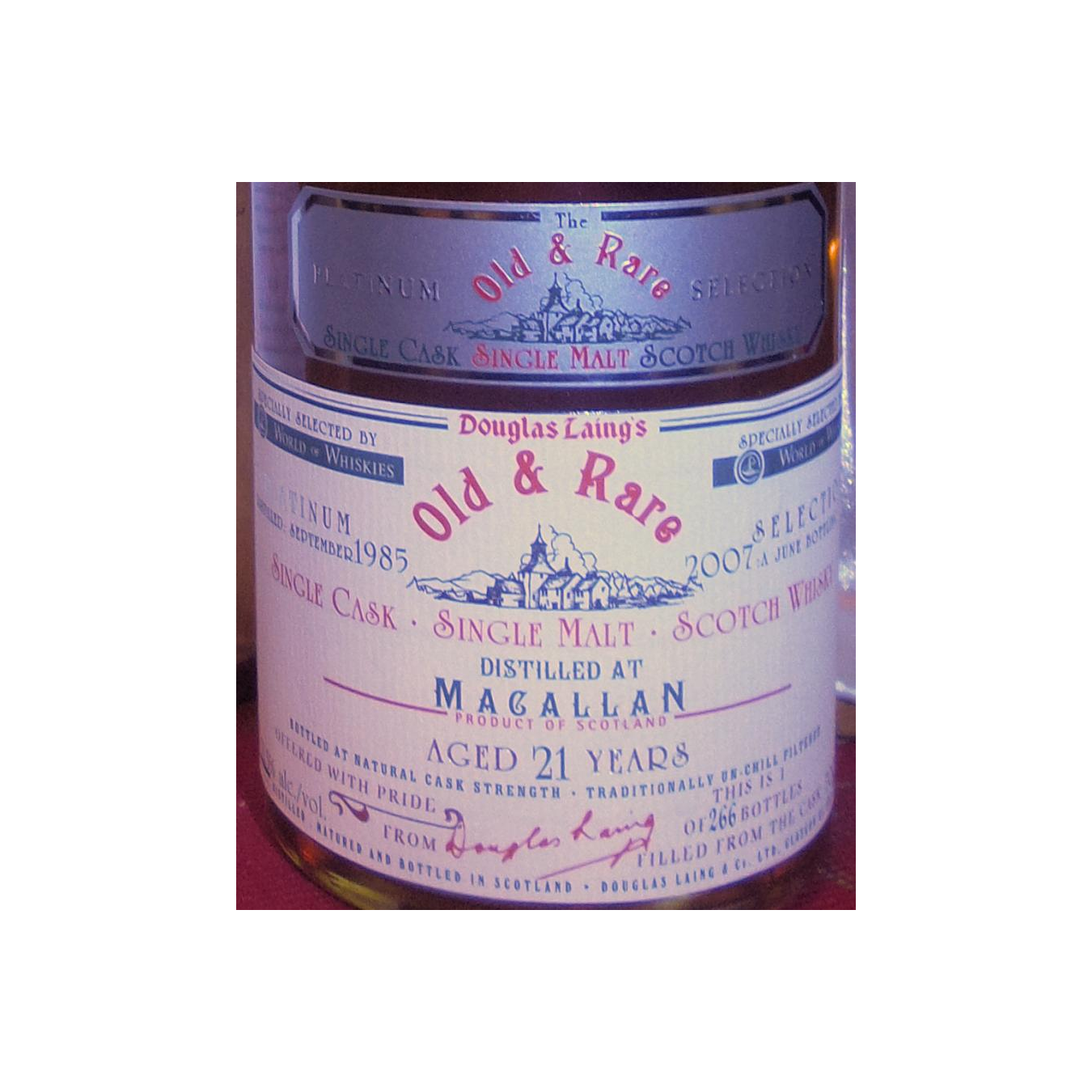 The Macallan 1985 21 Years Single Malt Whisky