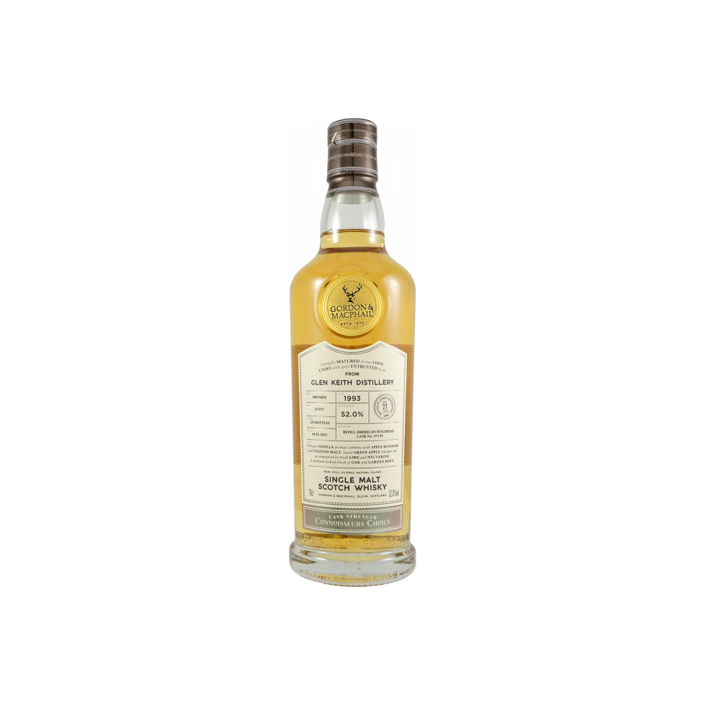 Glen Keith Connoisseurs Choice - Cask Strength 1993 27 Years Single Malt Whisky