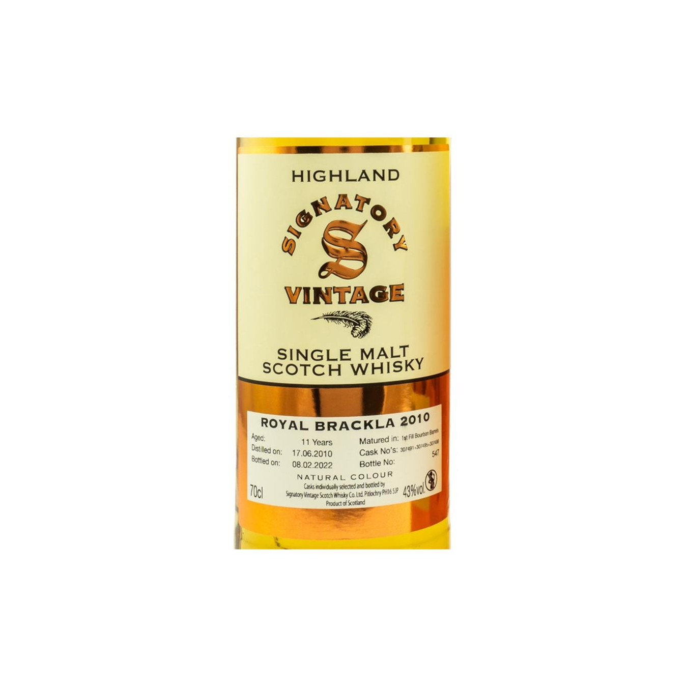 Royal Brackla 2010 11 Years Single Malt Whisky 3
