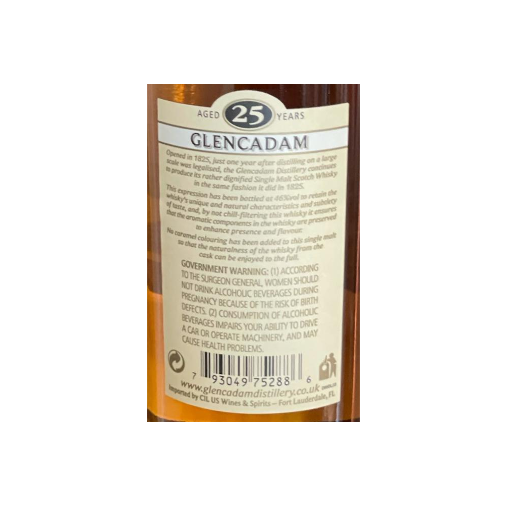 Glencadam 25 Years Single Malt Whisky 3