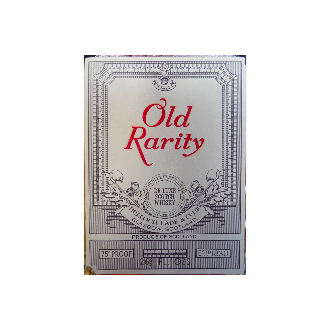Old Rarity De Luxe Scotch Whisky 2