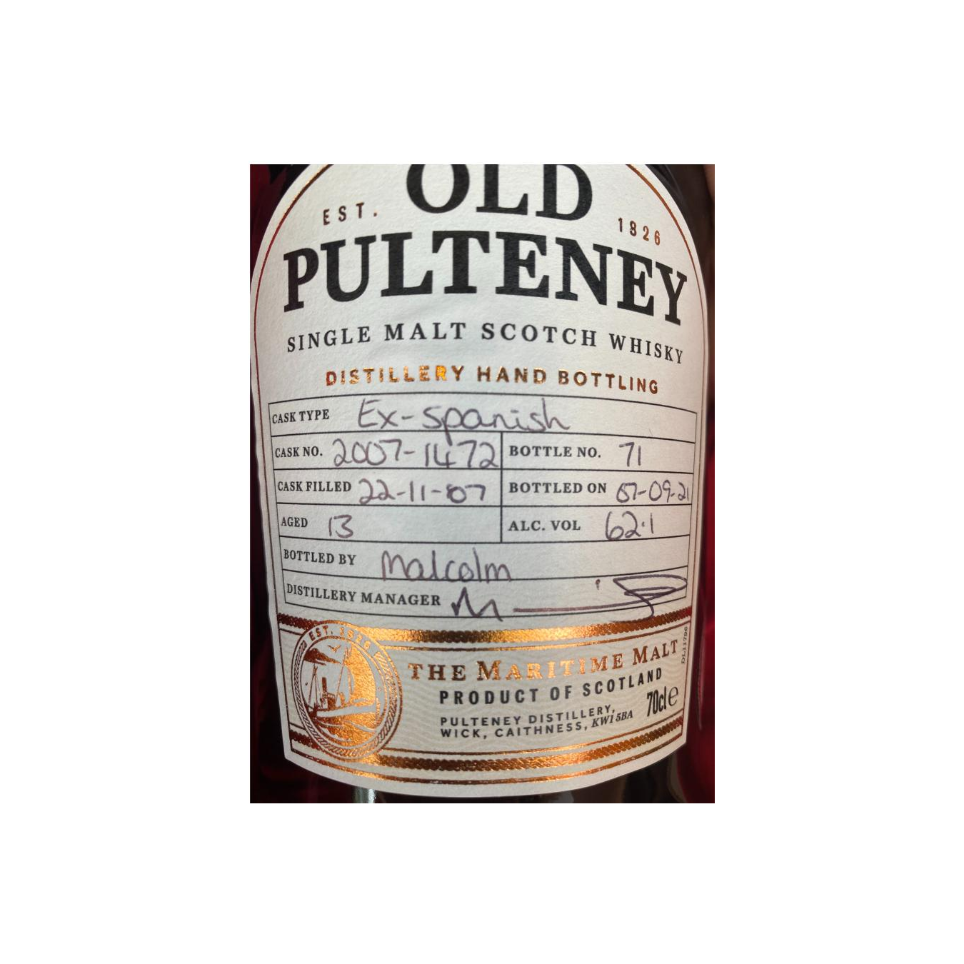 Old Pulteney 2007 13 Years Single Malt Whisky 2