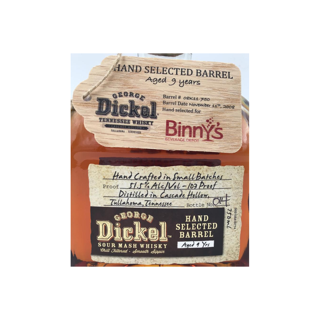 George Dickel 2008 9 Years Tennessee Whisky  3