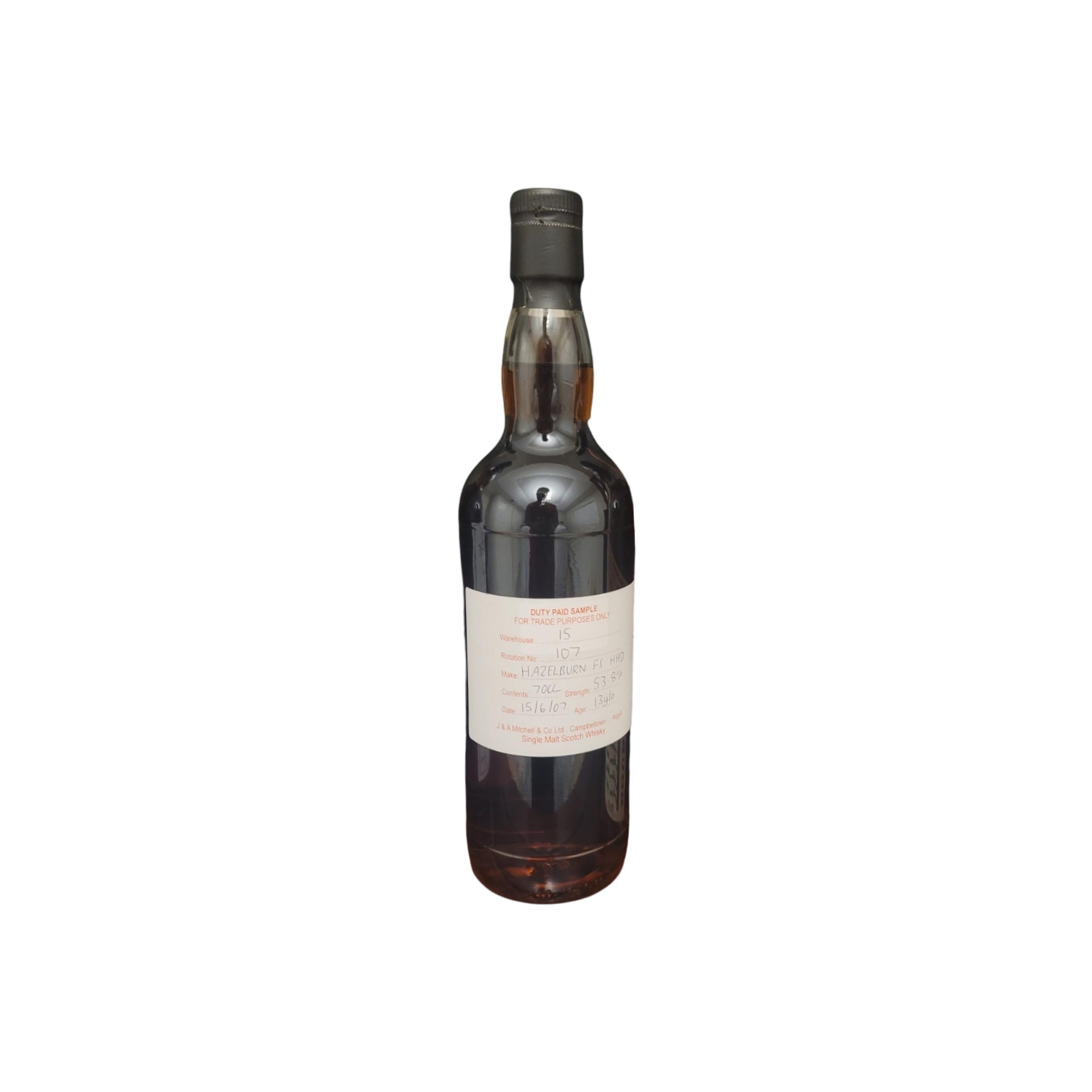 Hazelburn Duty Paid Sample - For Trade Purposes Only 2007 13 Years Single Malt Whisky