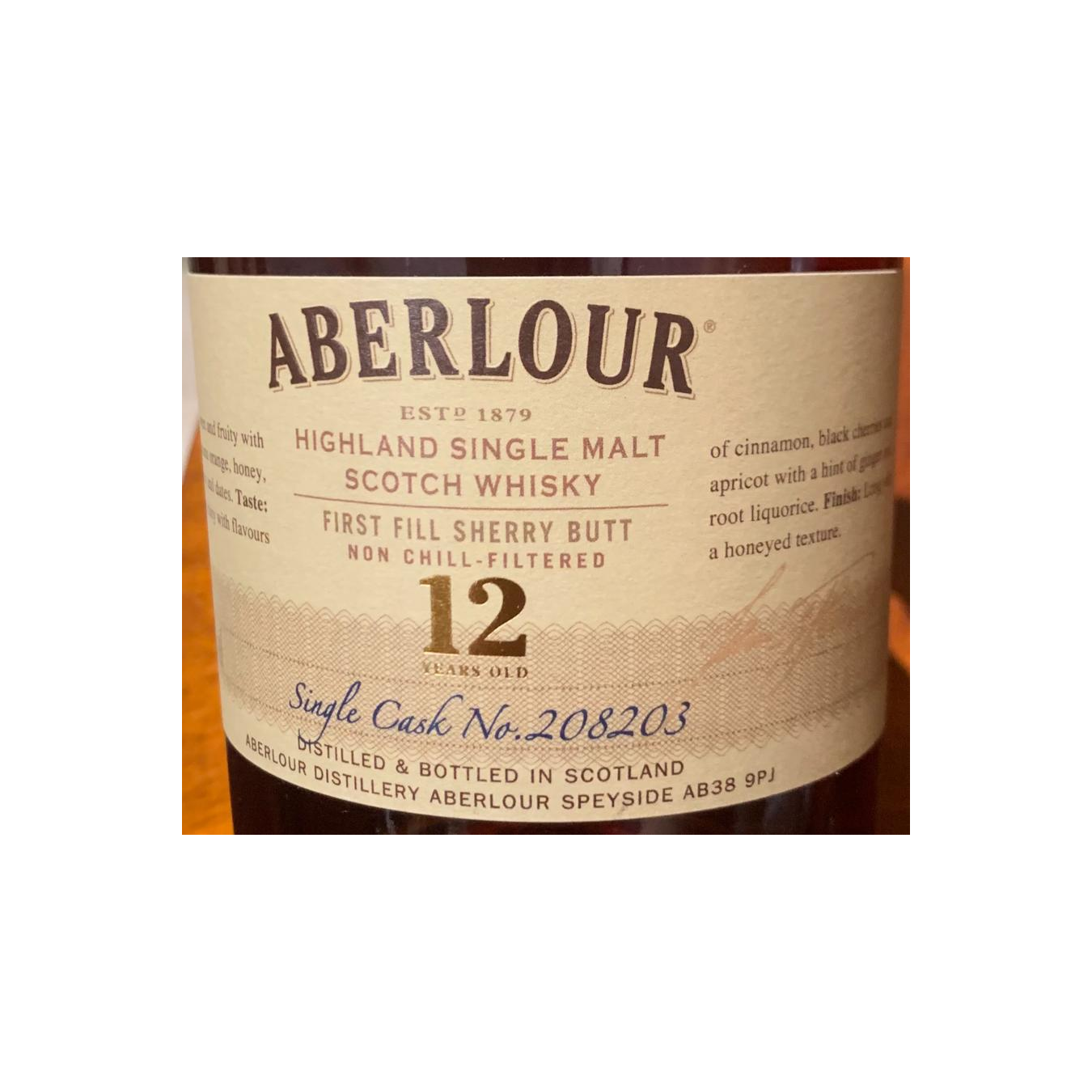 Aberlour Single Cask 12 Years Single Malt Whisky