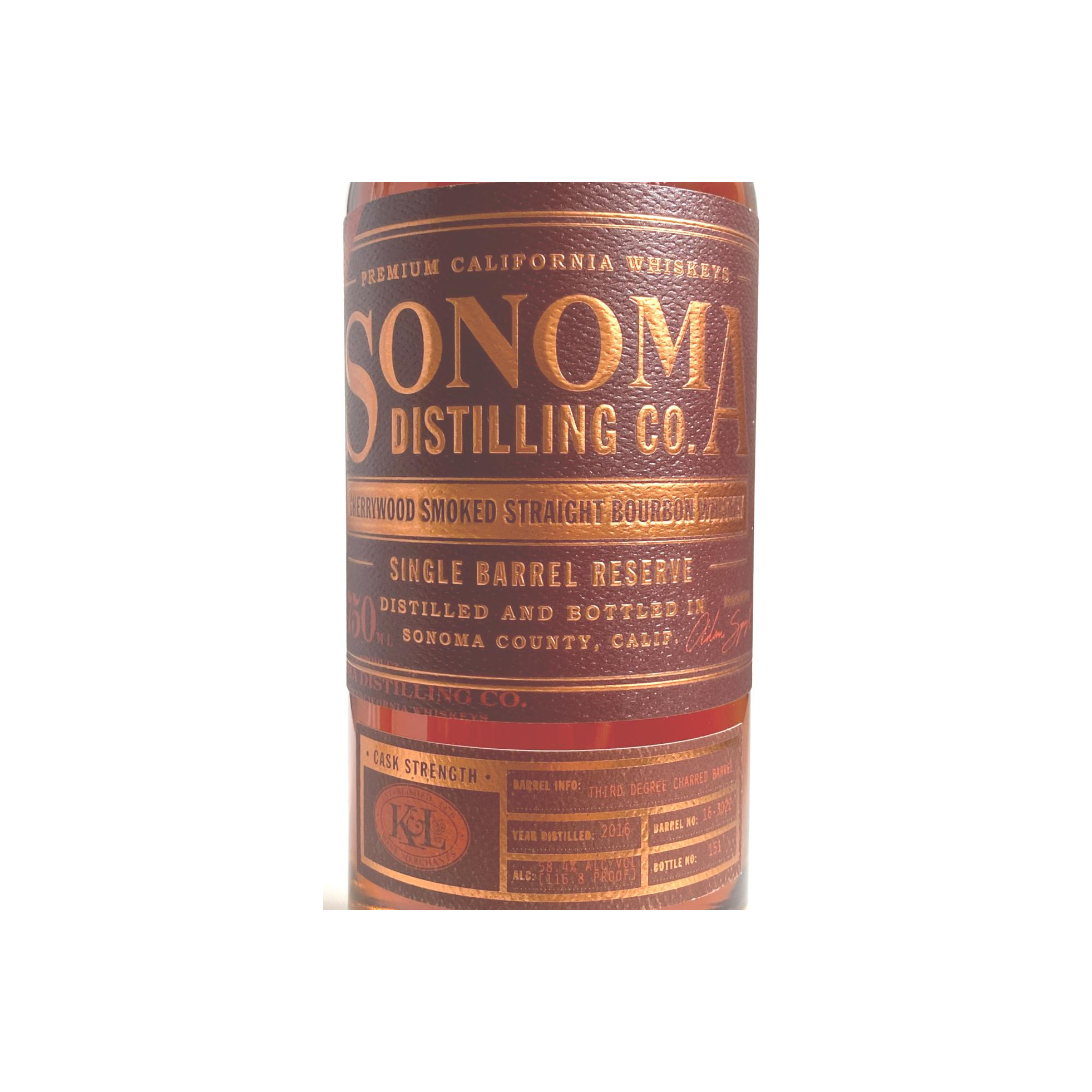 Sonoma County Cherrywood smoked Straight Bourbon Whiskey 2