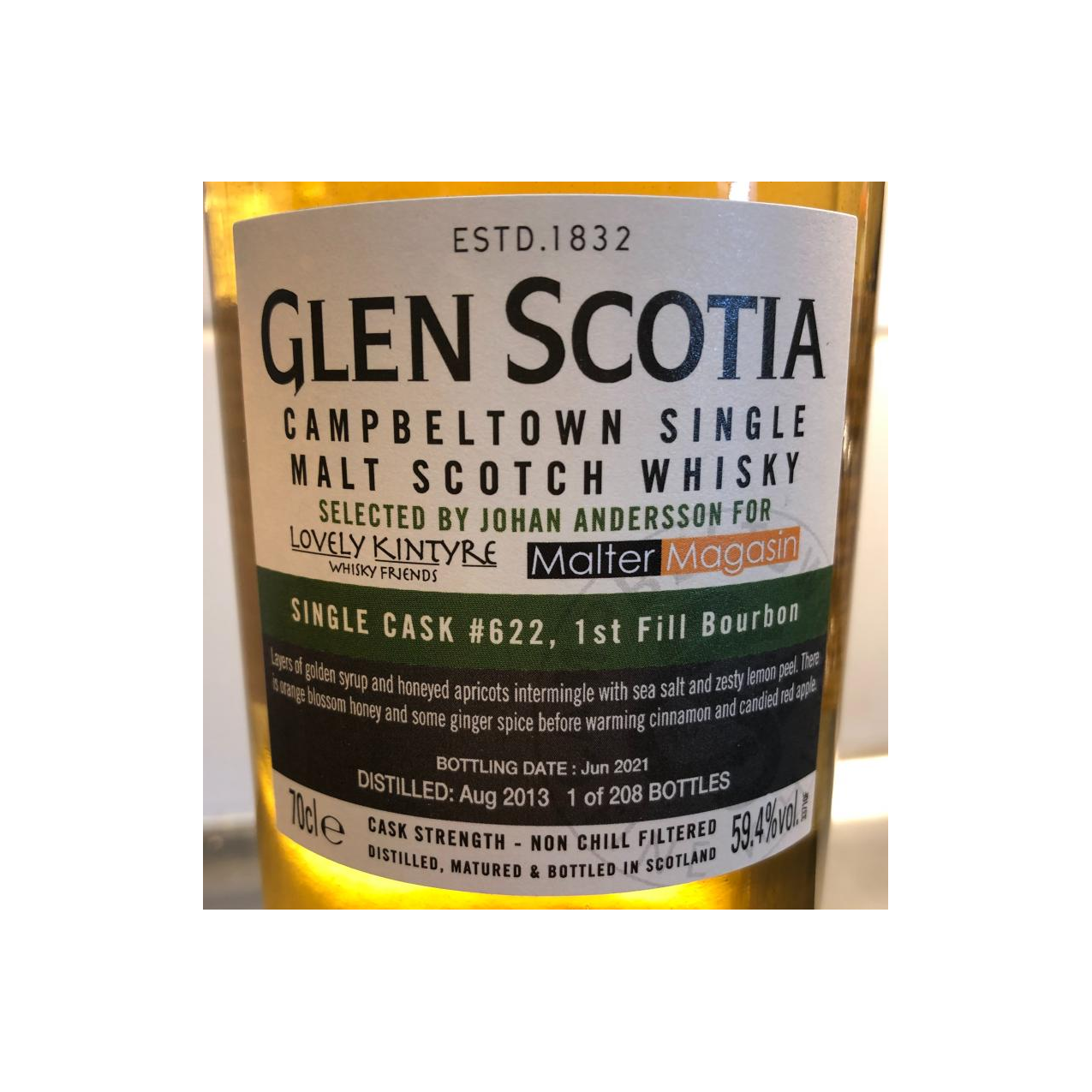Glen Scotia Single Cask 2013 7 Years Single Malt Whisky 2