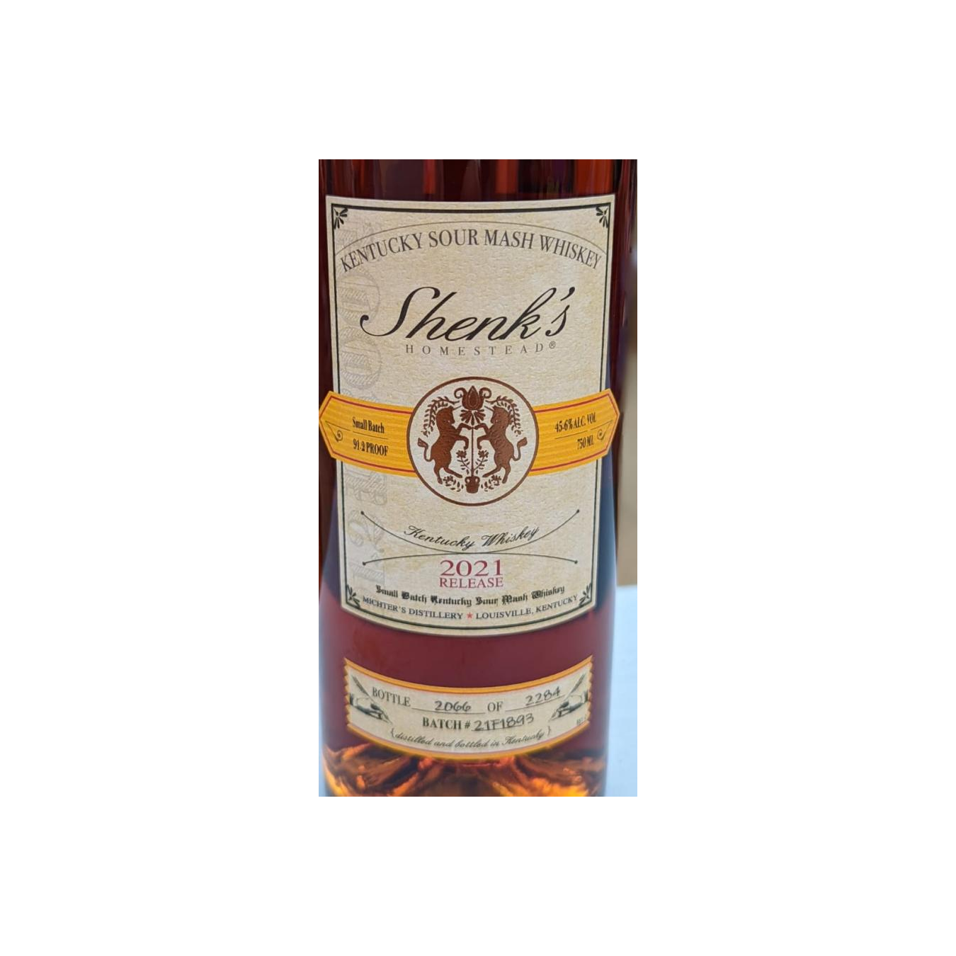 Shenk's Homestead Kentucky Sour Mash Whiskey