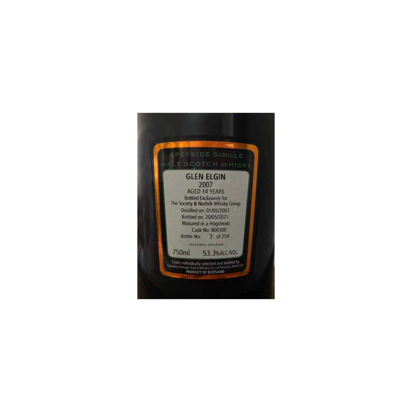 Glen Elgin Cask Strength Collection 2007 14 Years Single Malt Whisky 2