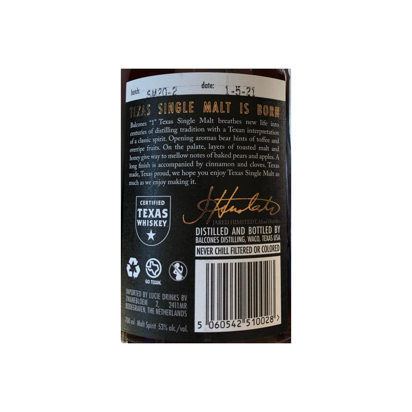 Balcones Single Malt Whisky 2