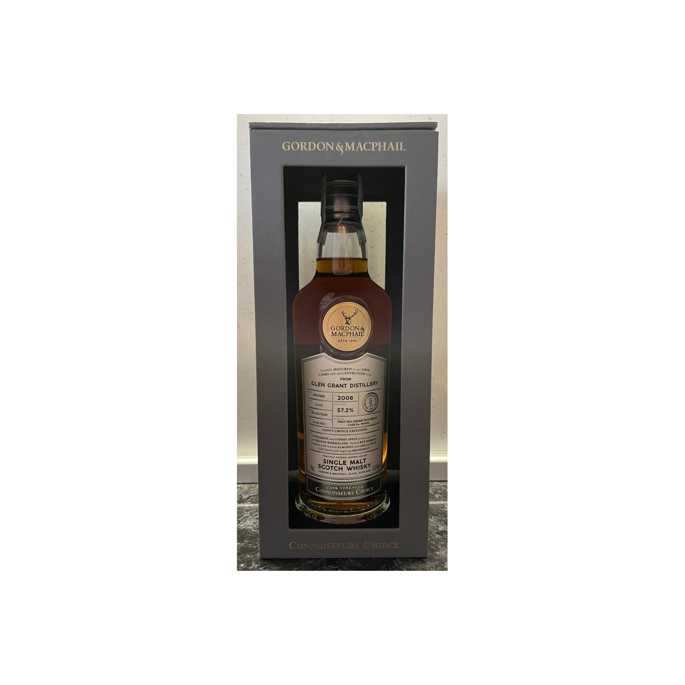 Glen Grant Connoisseurs Choice - Cask Strength 2008 12 Years Single Malt Whisky 3