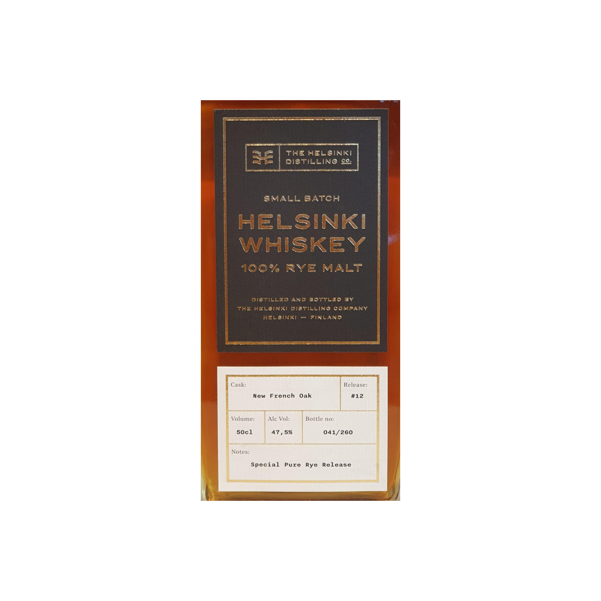Helsinki Whiskey 100% Rye Malt - Release #12 2