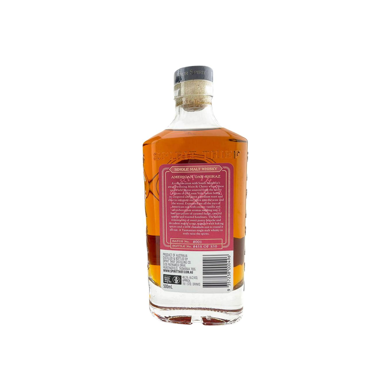 Spirit Thief American Oak Shiraz SpTh 2