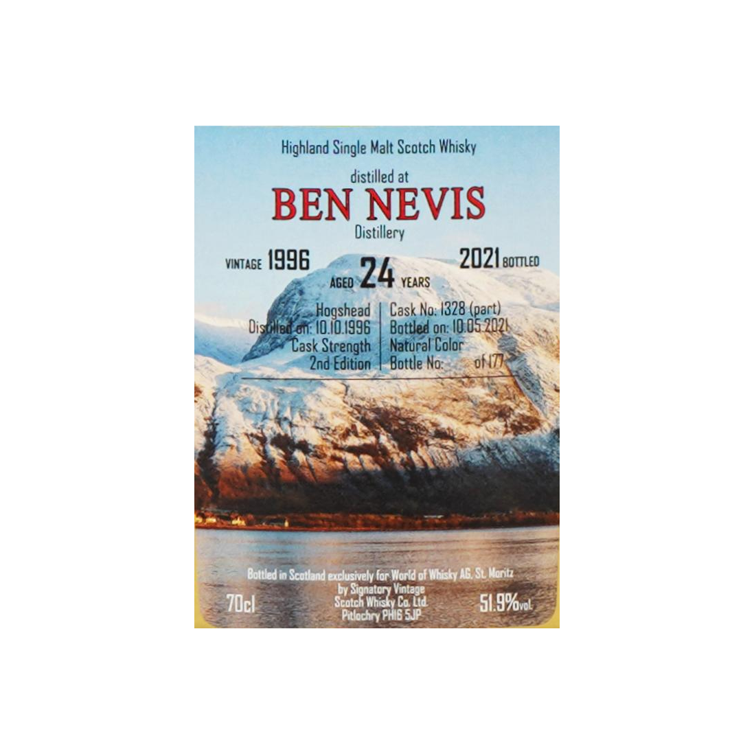 Ben Nevis Cask Strength Collection 1996 24 Years Single Malt Whisky 2