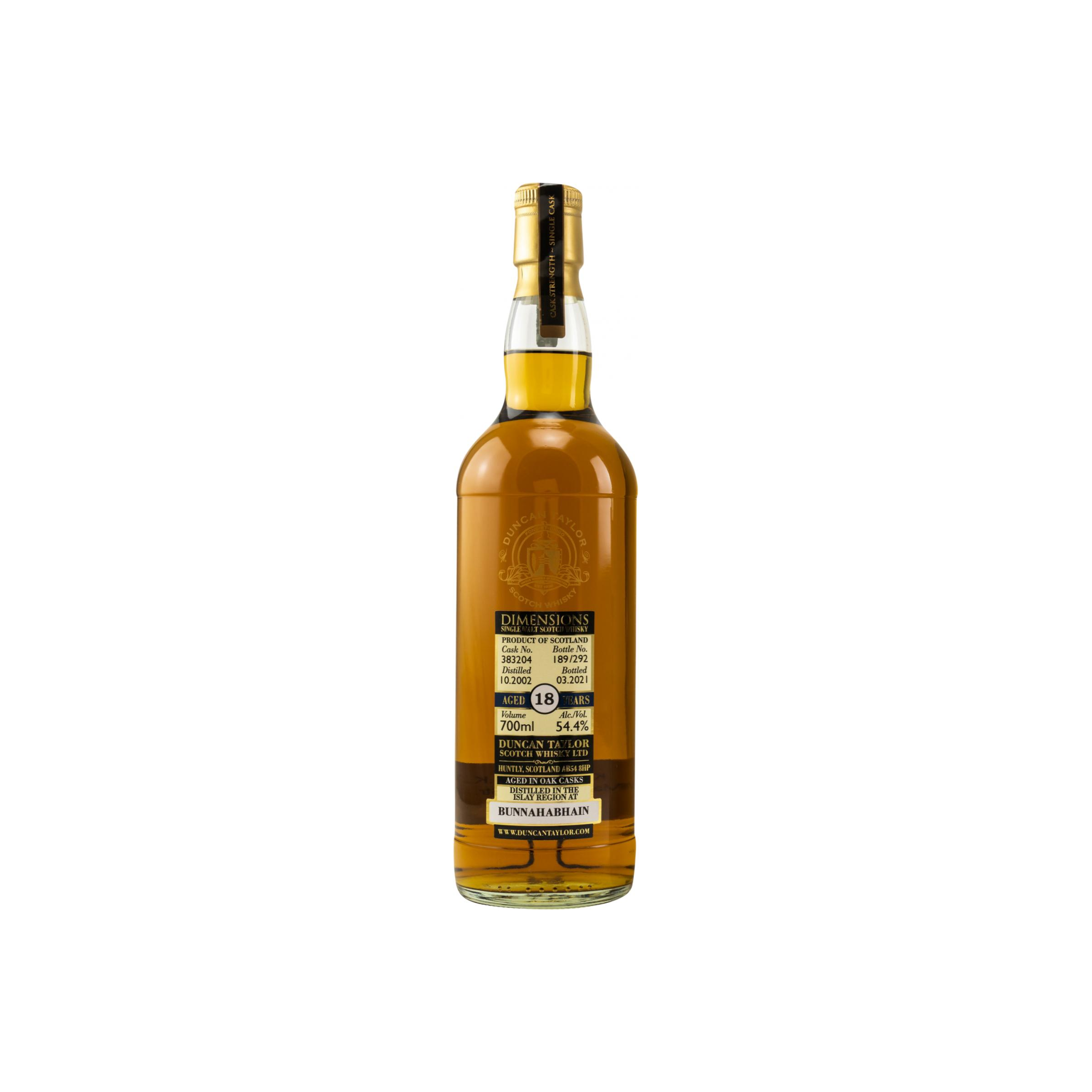 Bunnahabhain Dimensions 2002 18 Years Single Malt Whisky