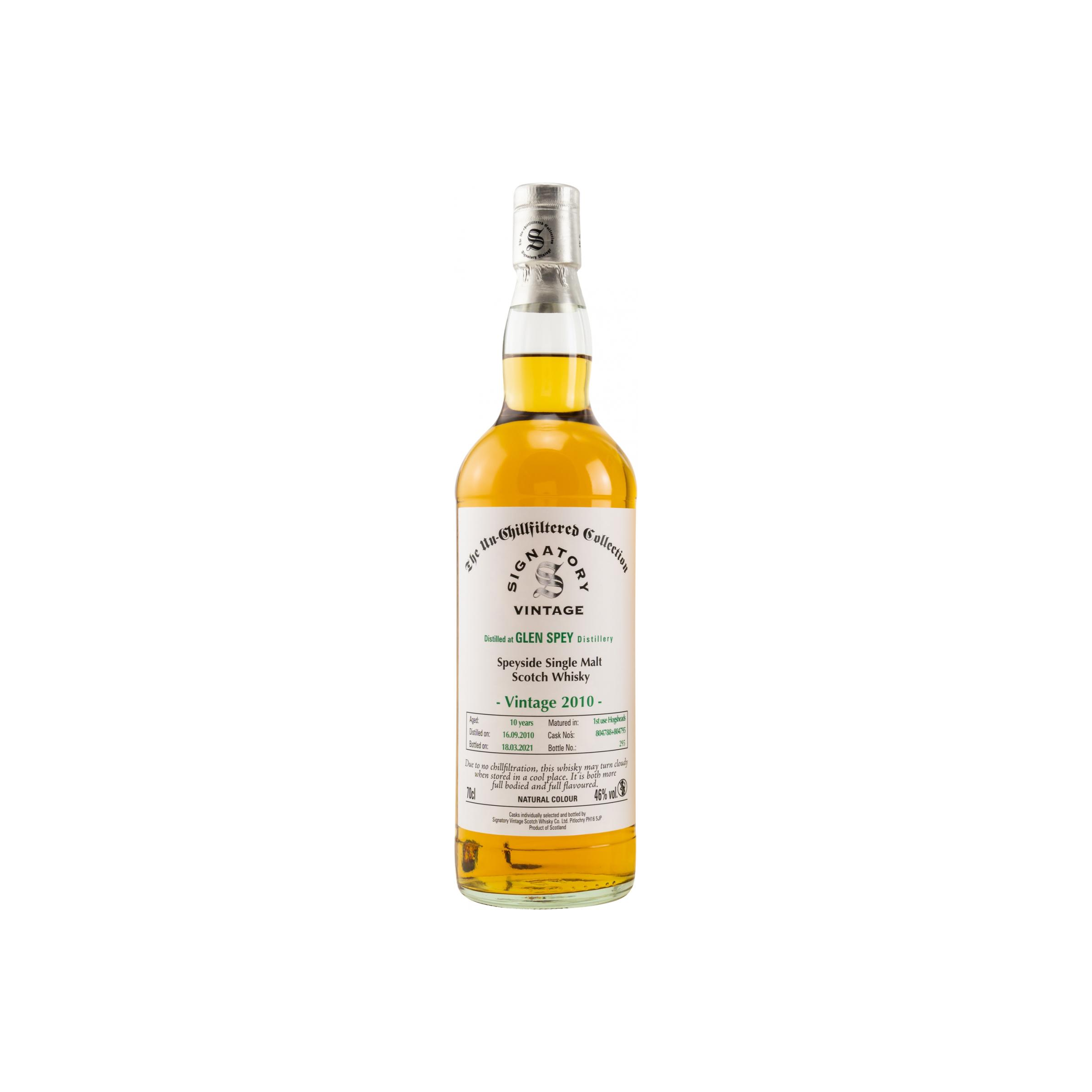 Glen Spey The Un-Chillfiltered Collection 2010 10 Years Single Malt Whisky