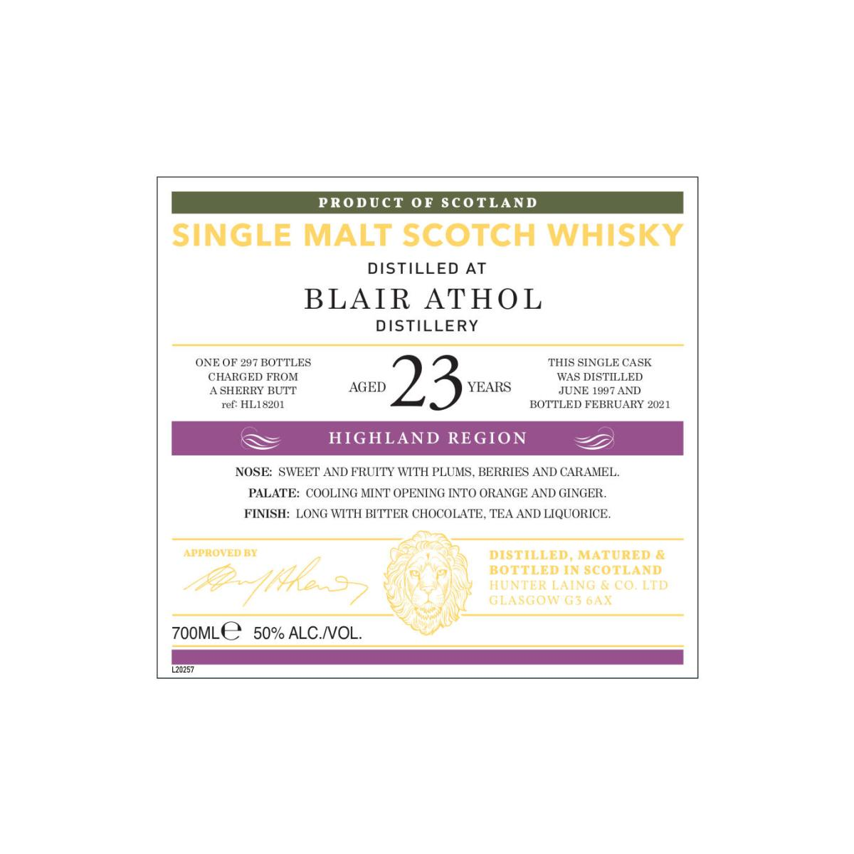 Blair Athol 1997 23 Years Single Malt Whisky 3