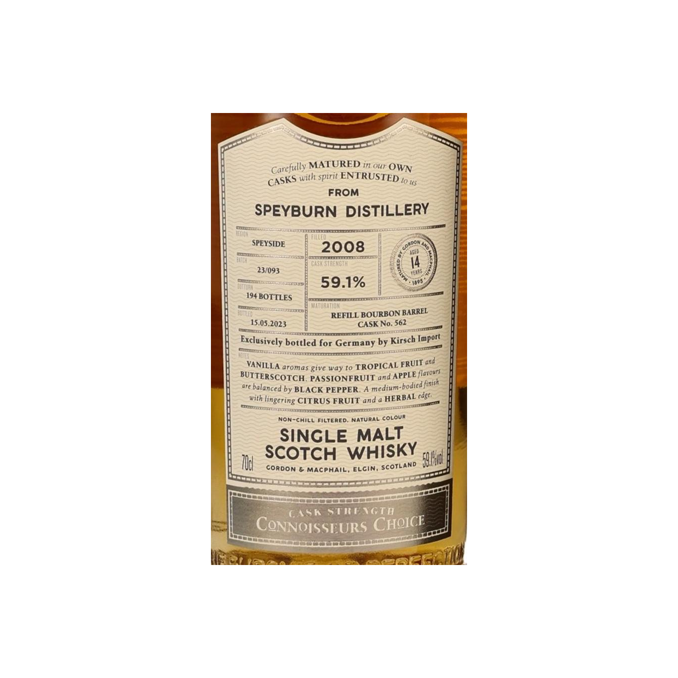 Speyburn Connoisseurs Choice - Cask Strength 2008 14 Years Single Malt Whisky 3