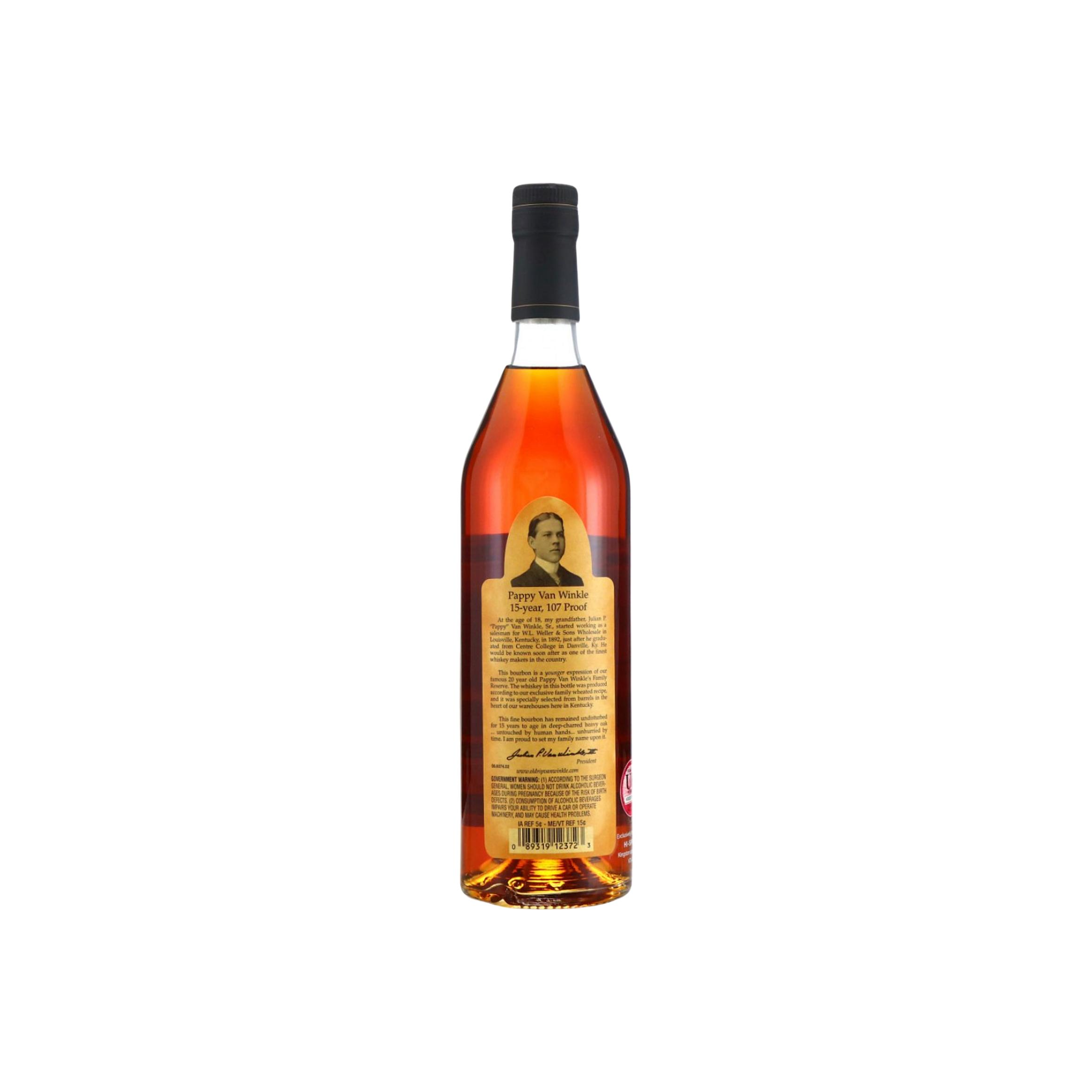 Pappy Van Winkle's 15 Years Bourbon Whisky 2