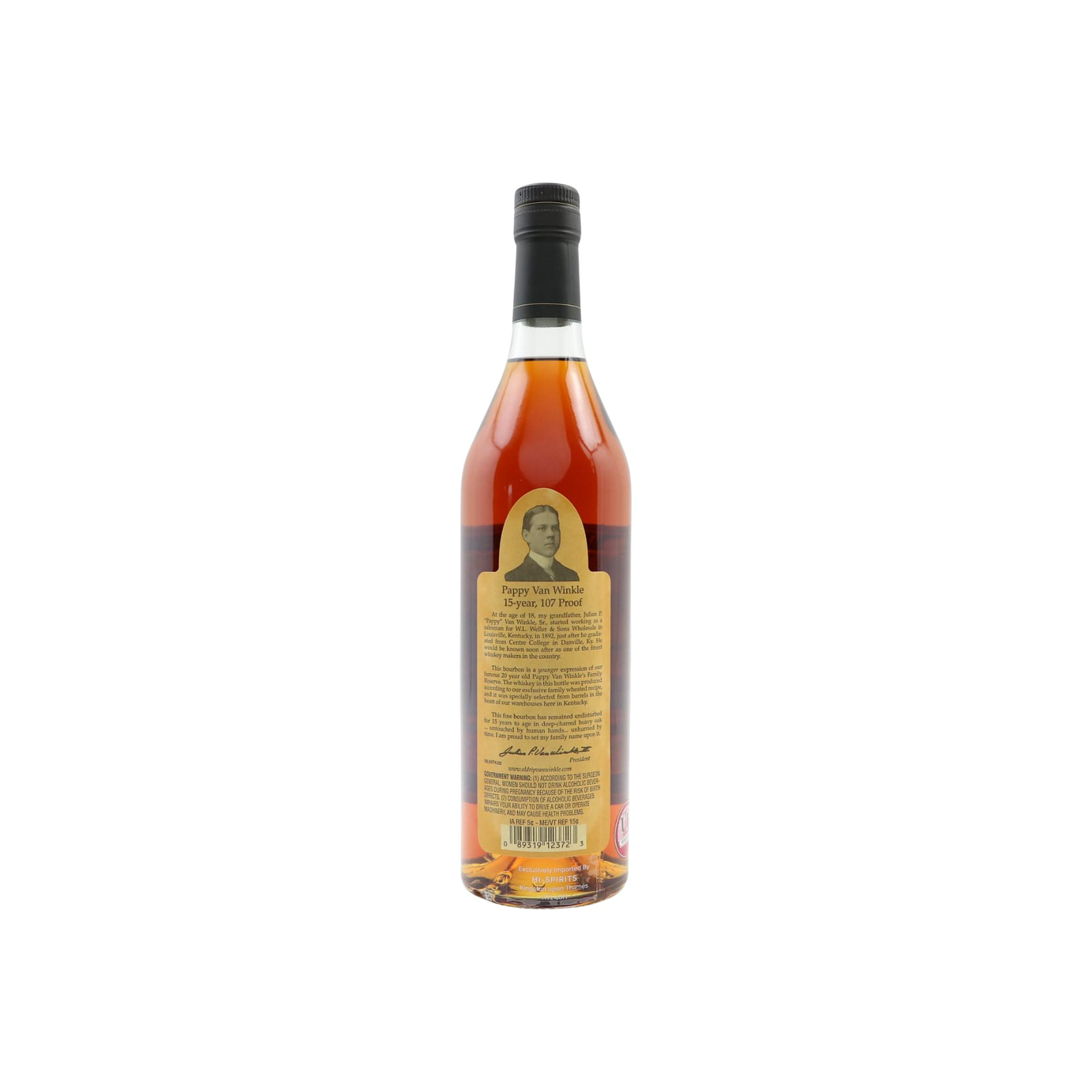 Pappy Van Winkle's 15 Years Bourbon Whisky 2
