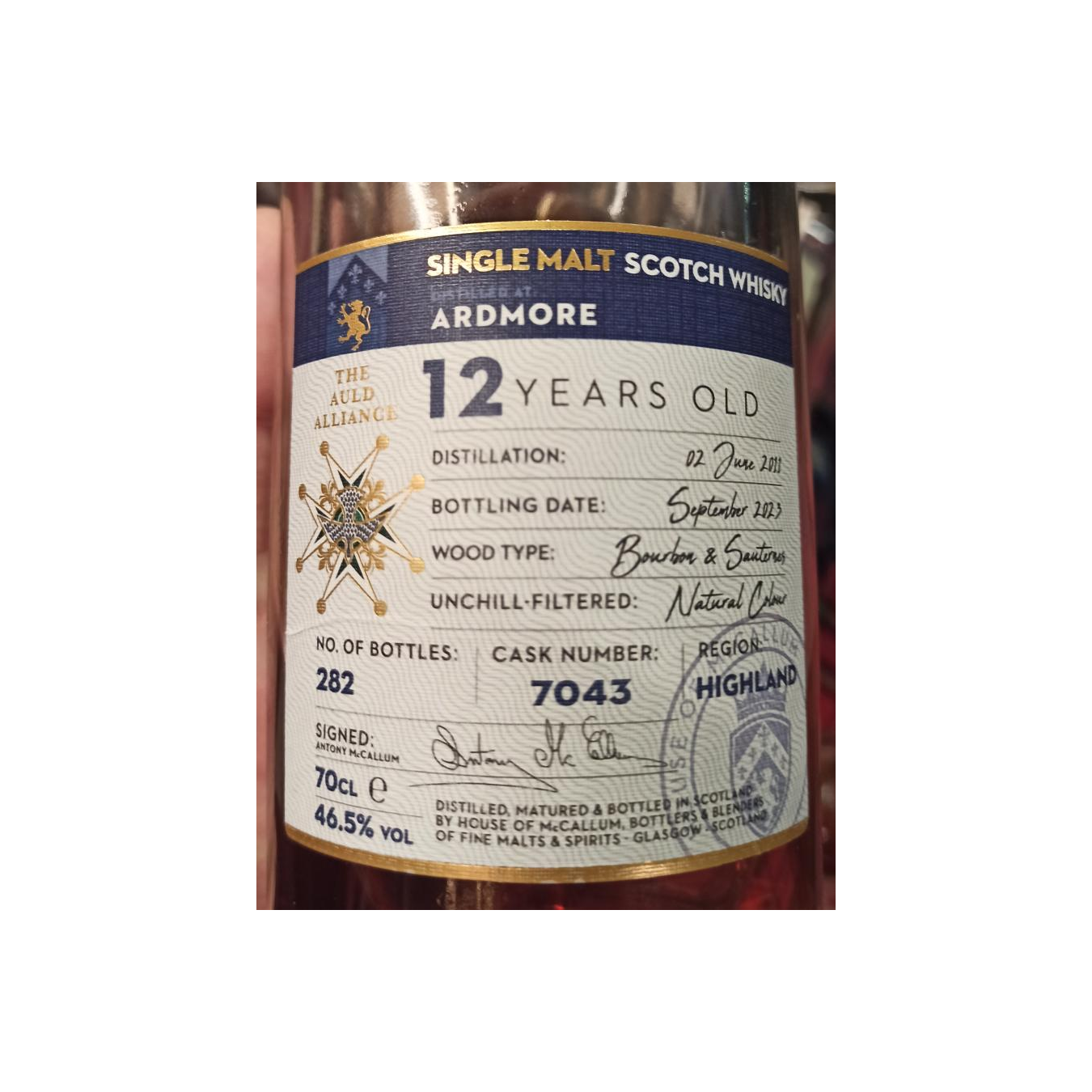Ardmore 2011 12 Years Single Malt Whisky