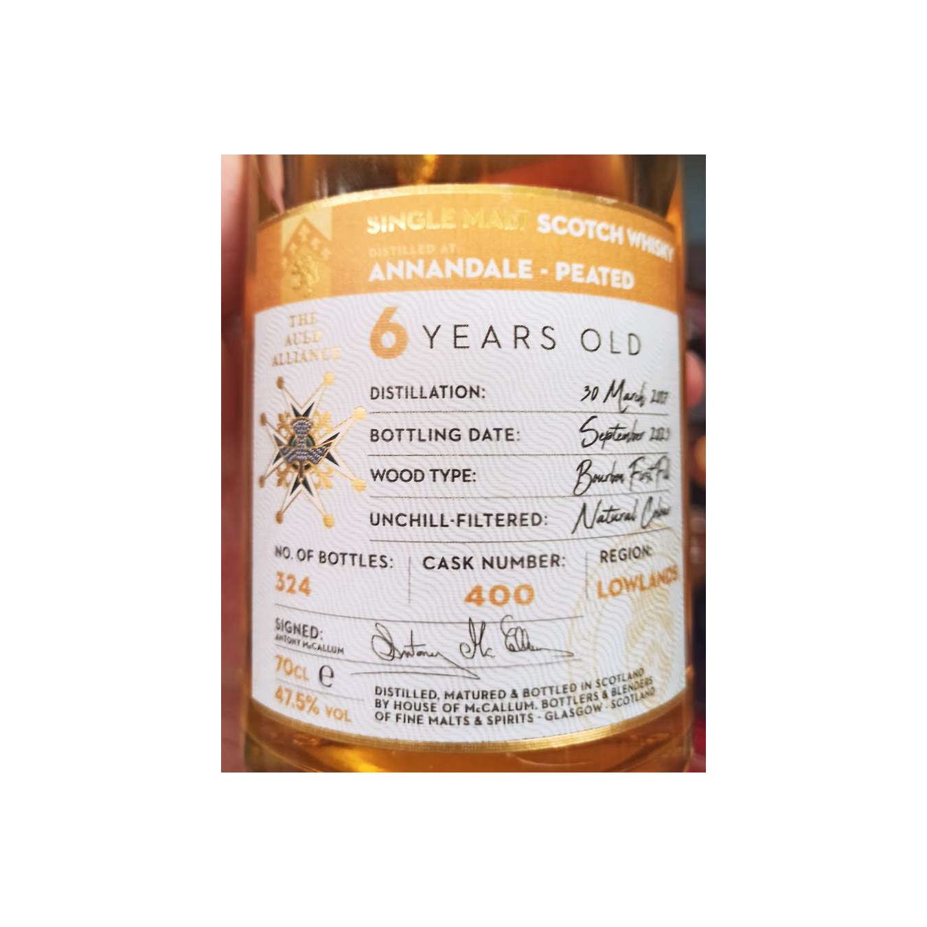 Annandale 2017 6 Years Single Malt Whisky