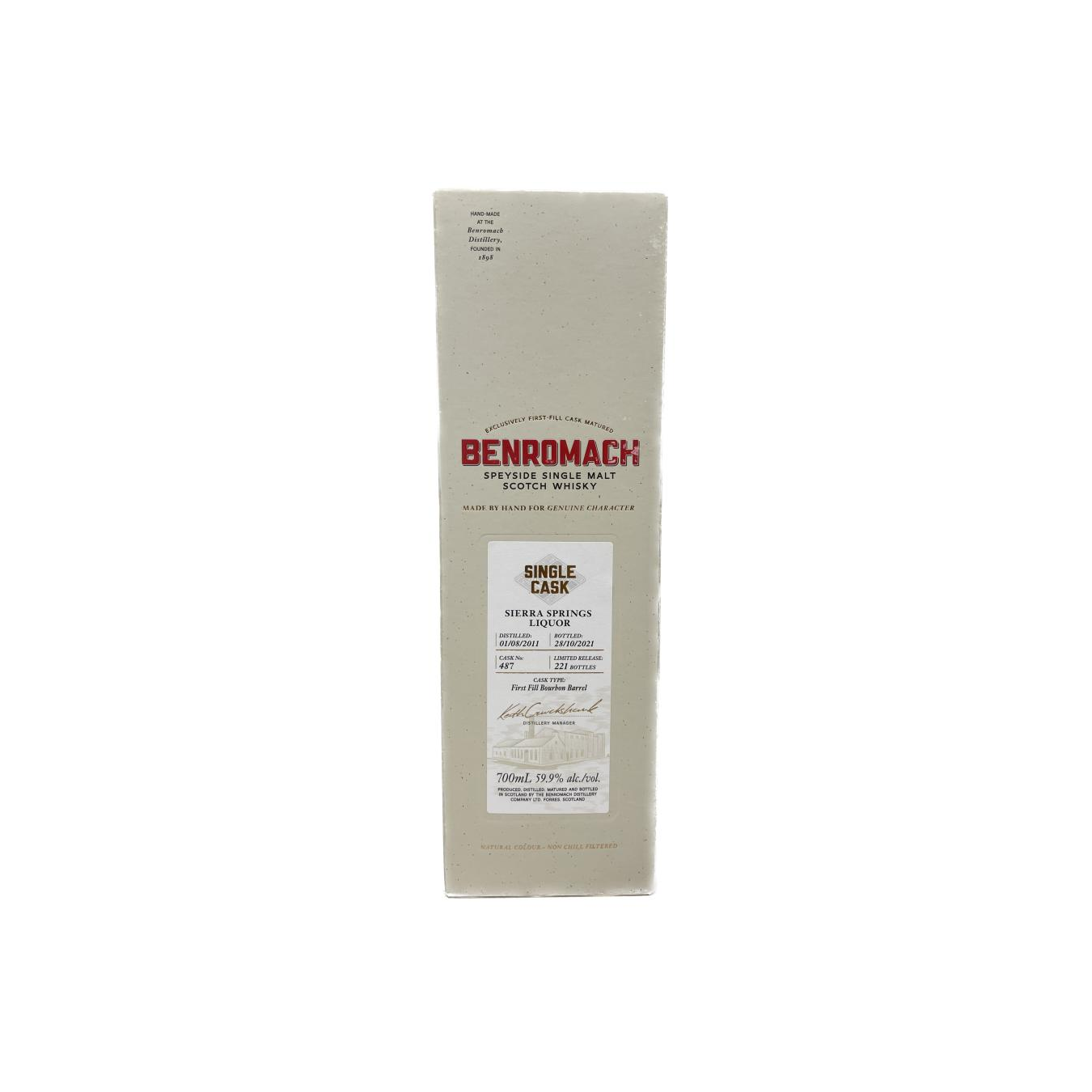 Benromach Single Cask 2011 Single Malt Whisky 2